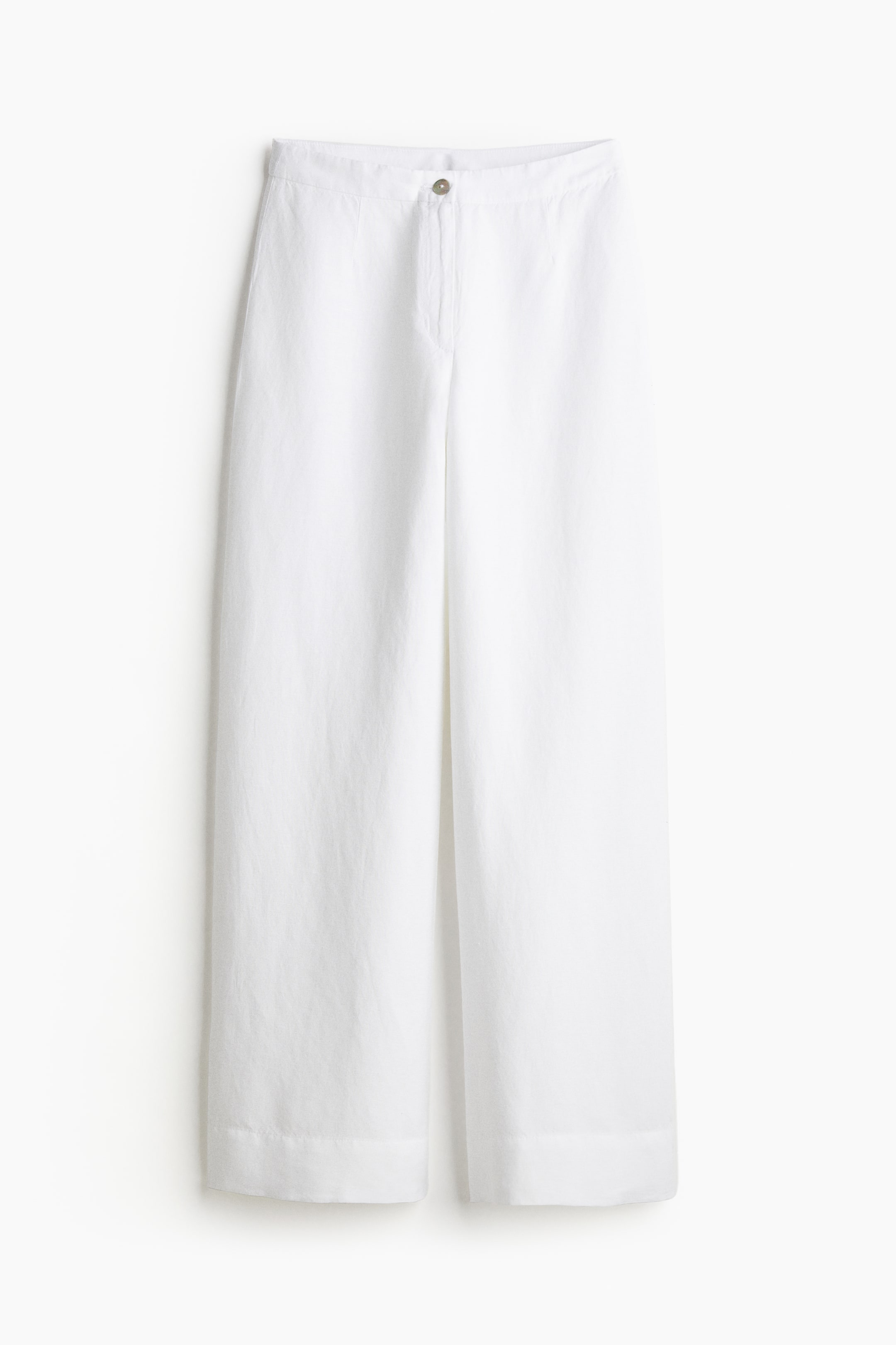 Linen-blend Pants - White - Ladies | H&M US