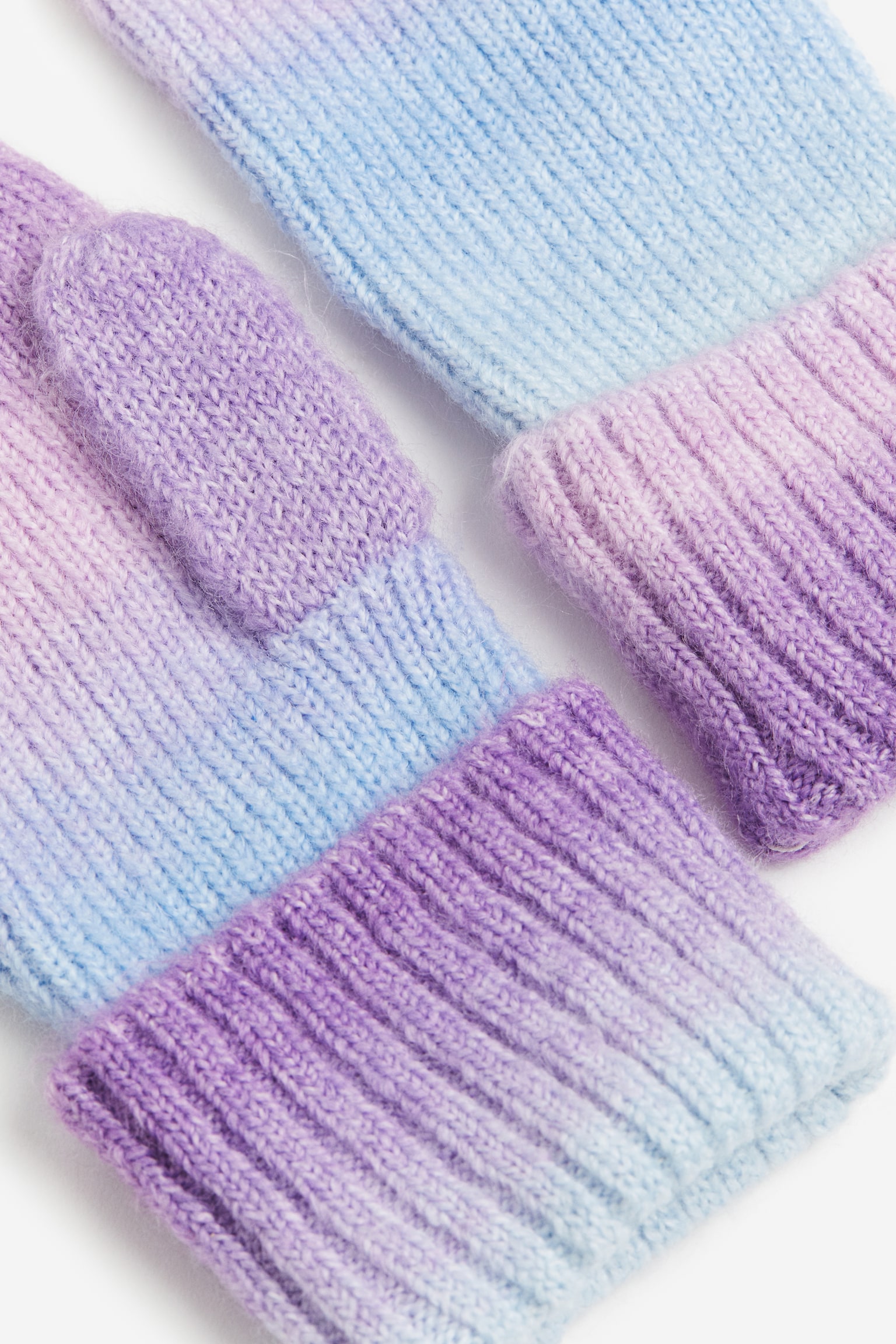 Knitted mittens - Purple/Blue - 2