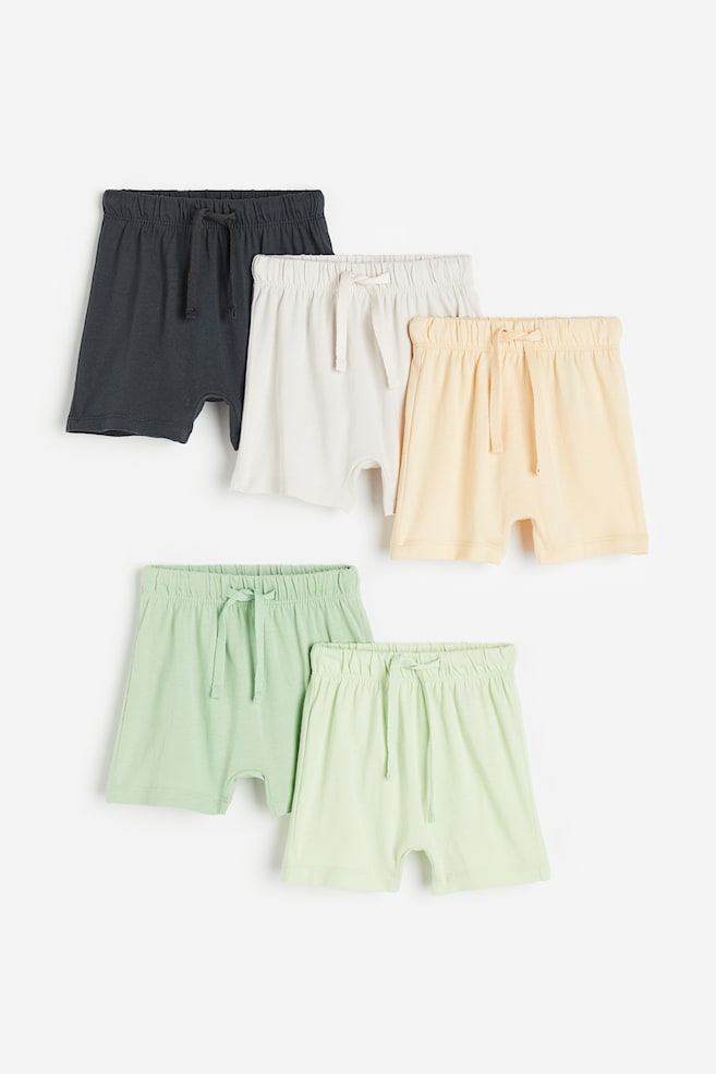 5-pak shorts i bomuldsjersey - Lysegrøn/Lysegul/Blå/Lyseblå/Turkis/Sennepsgul/Lysegul/Lys orange/dc - 1