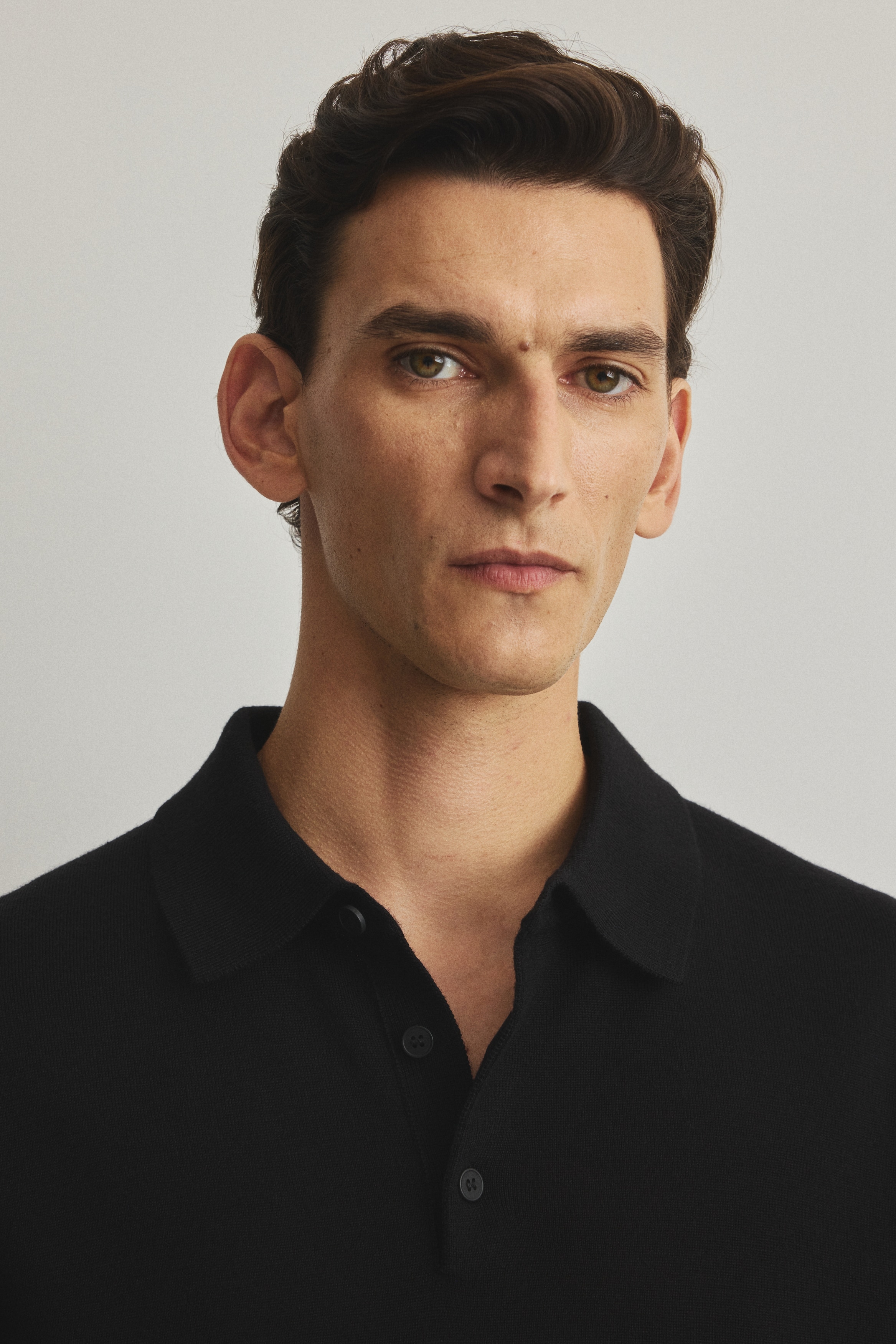 Regular Fit Merino wool polo shirt