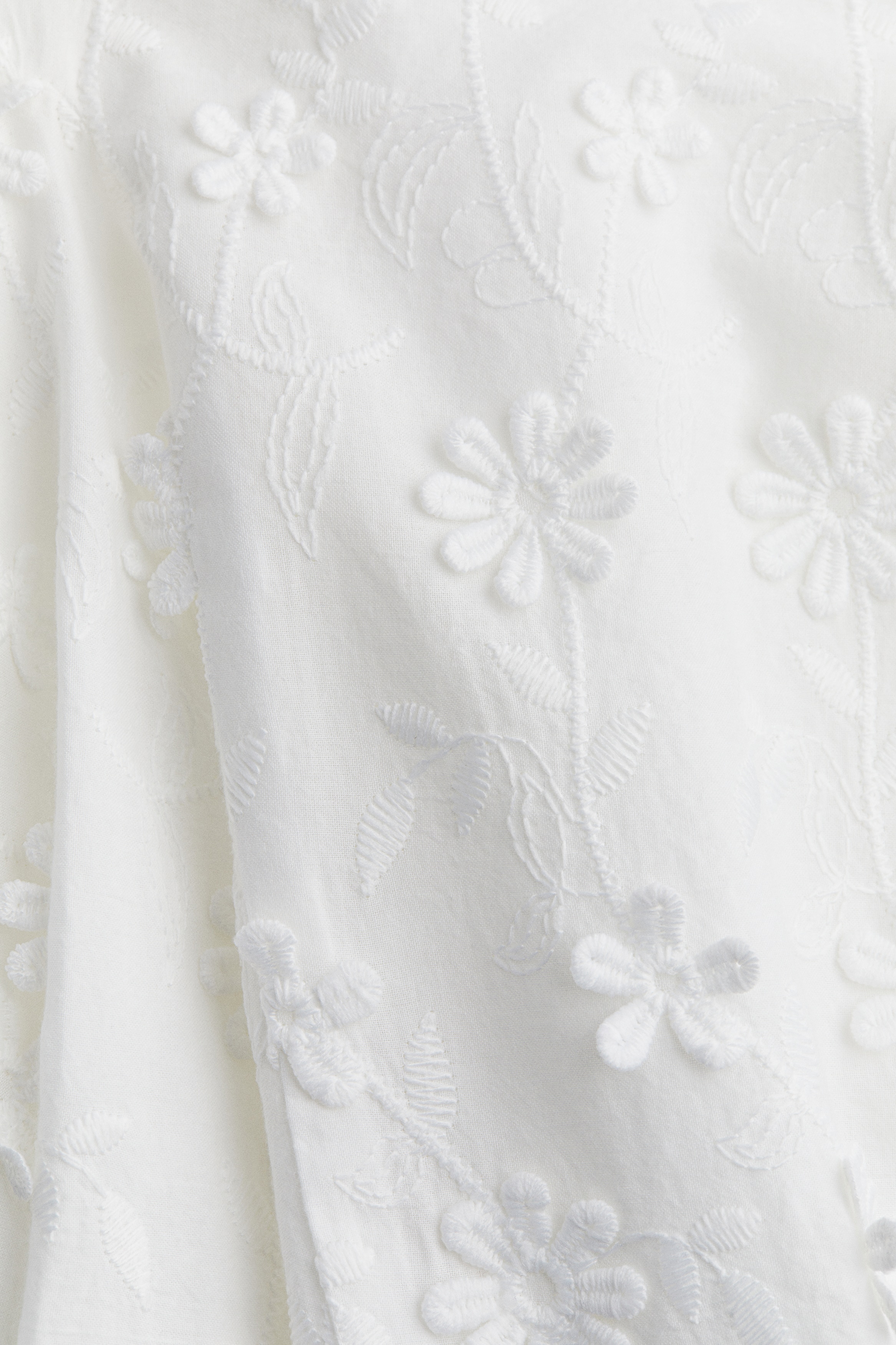 Appliquéd cotton dress