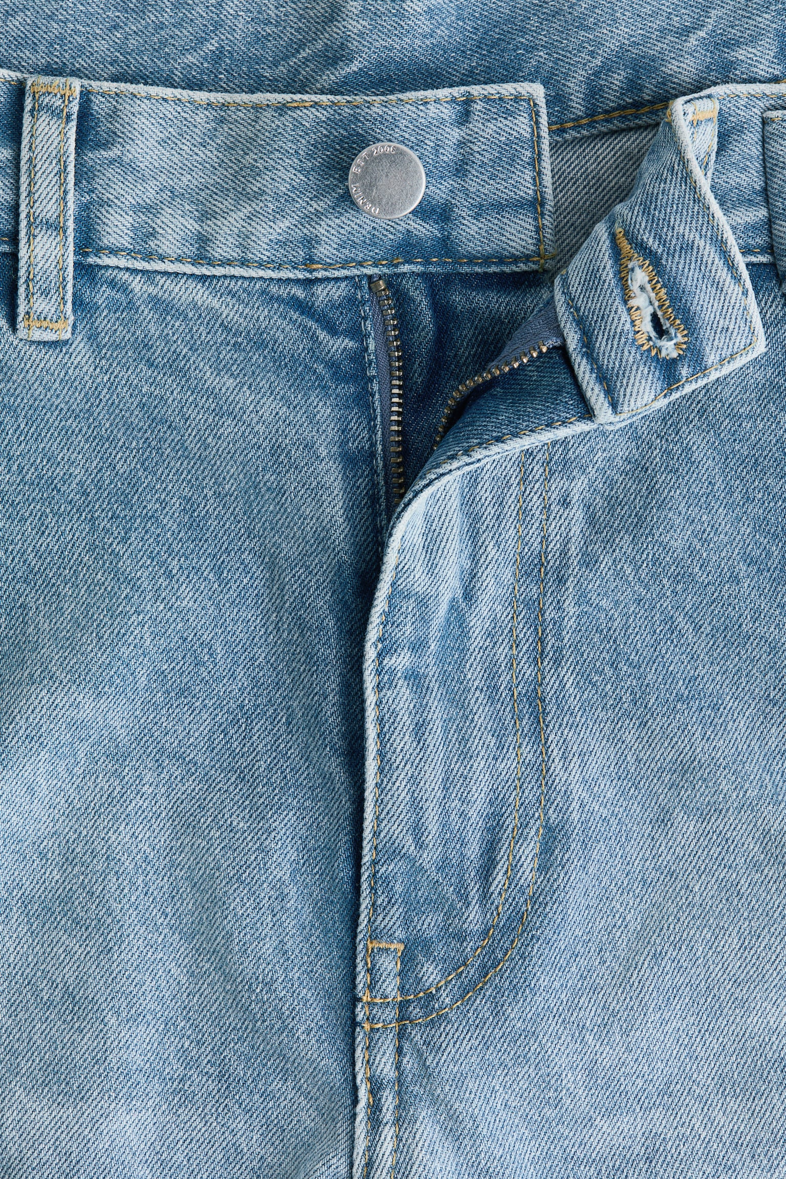 Женские джинсы H&M Barrel-Leg High-Waist, цвет: Светлый джинсовый синий — фото 8