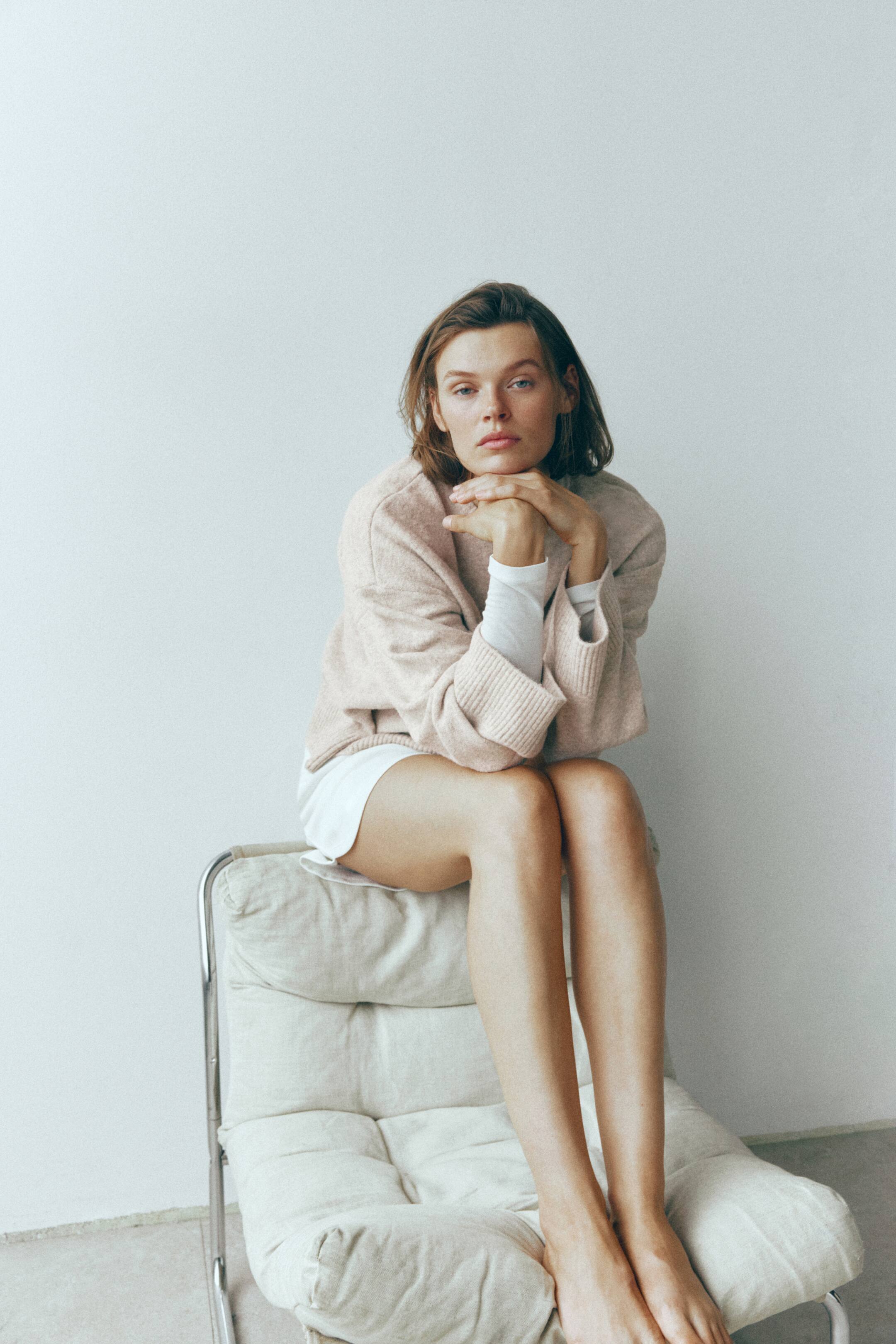 View larger image: Knitted jumper - Light beige marl - Ladies | H&M 1