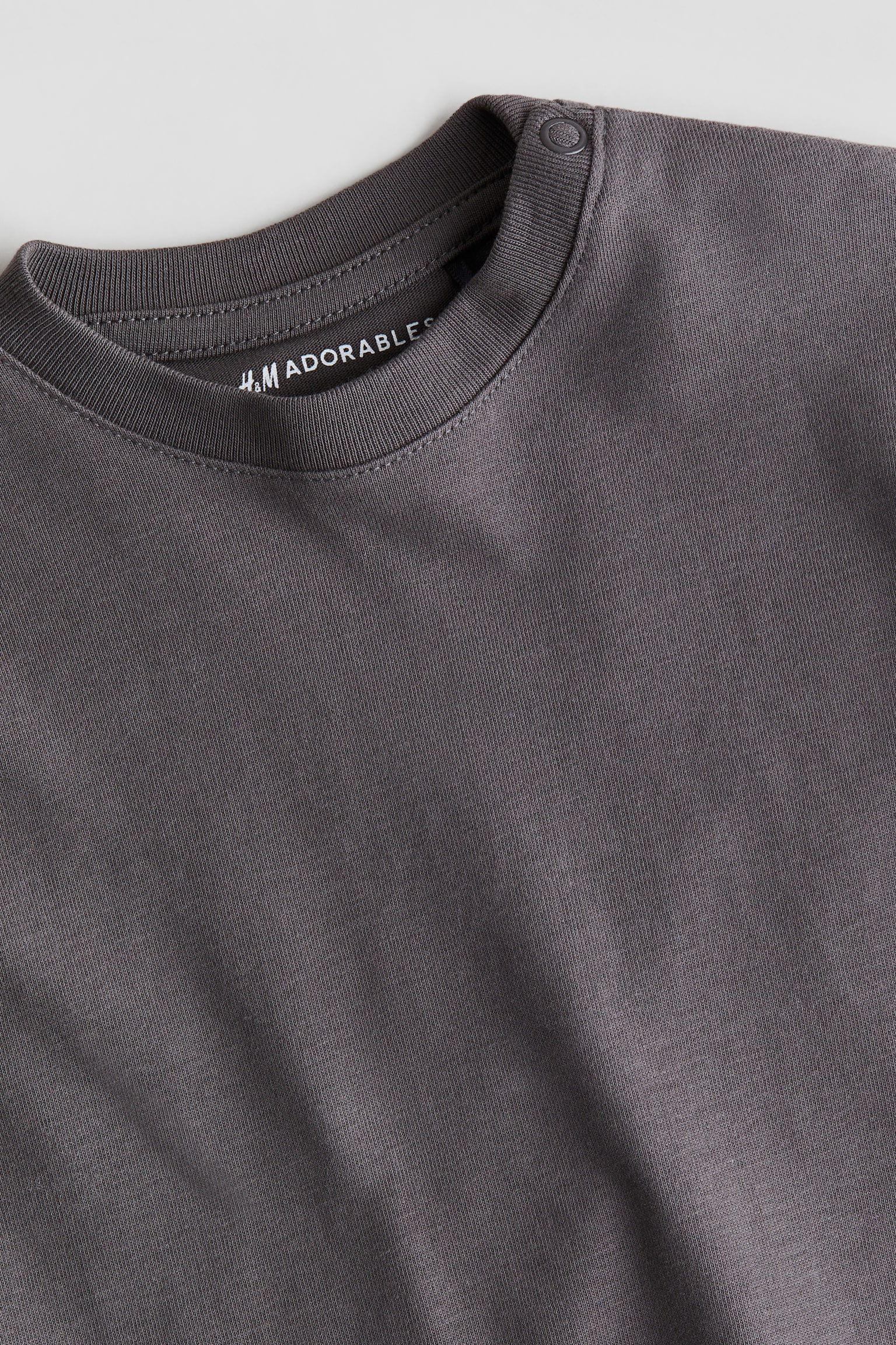 Oversized cotton T-shirt - Dark grey - 2