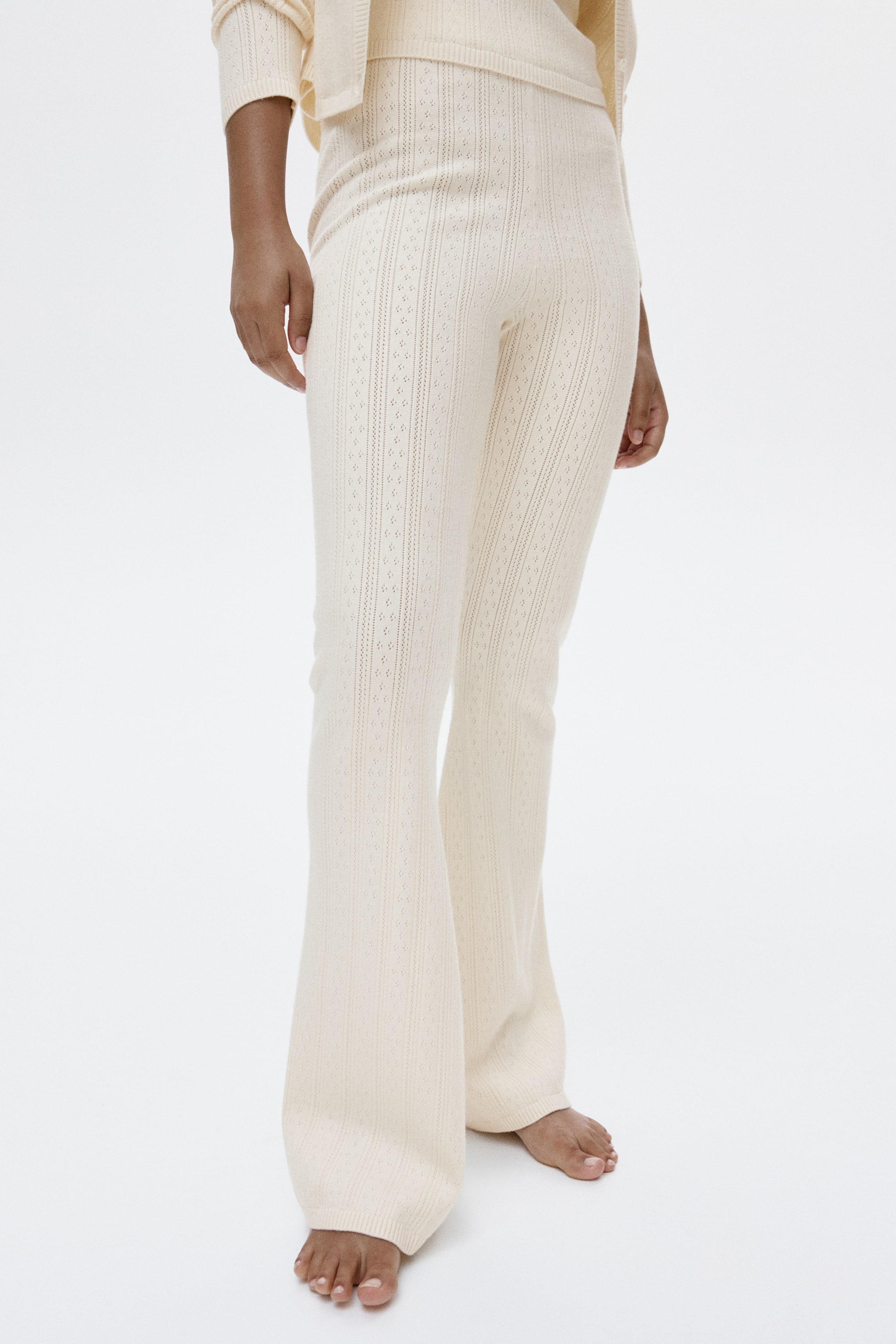 Pantalon en pointelle de viscose mélangée