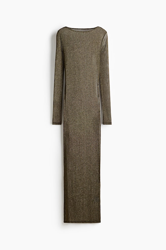 Robe moulante scintillante - Noir/doré - 1