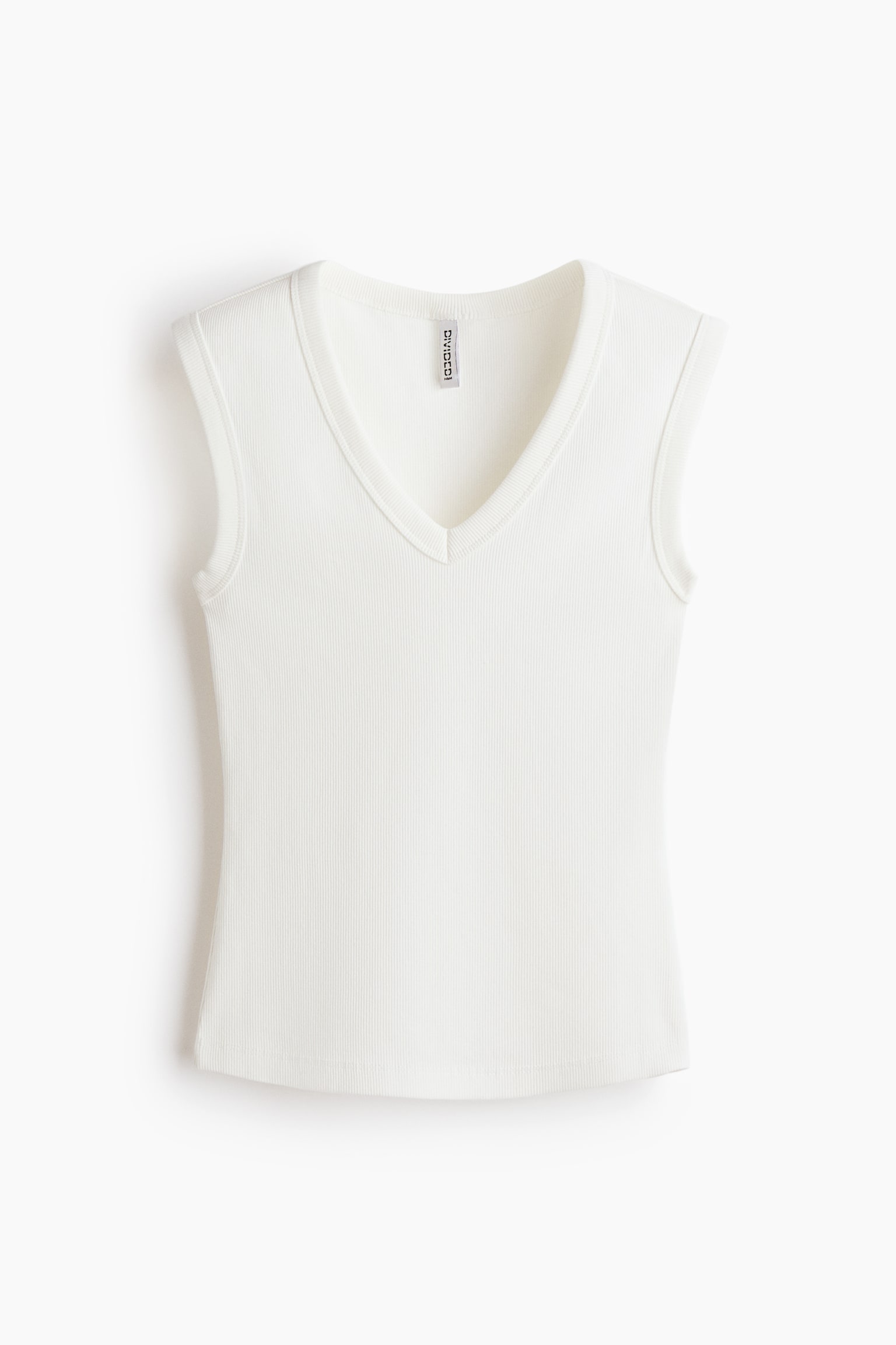 Ribbed V-neck vest top - 2