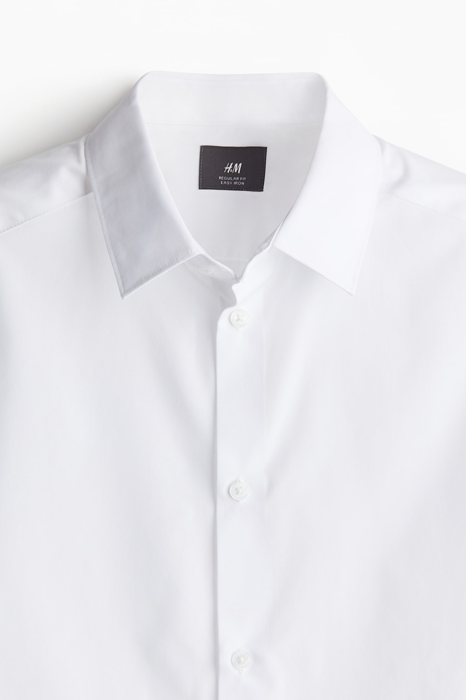 Regular Fit Easy-iron shirt - White/Black/Light blue/Navy blue - 3