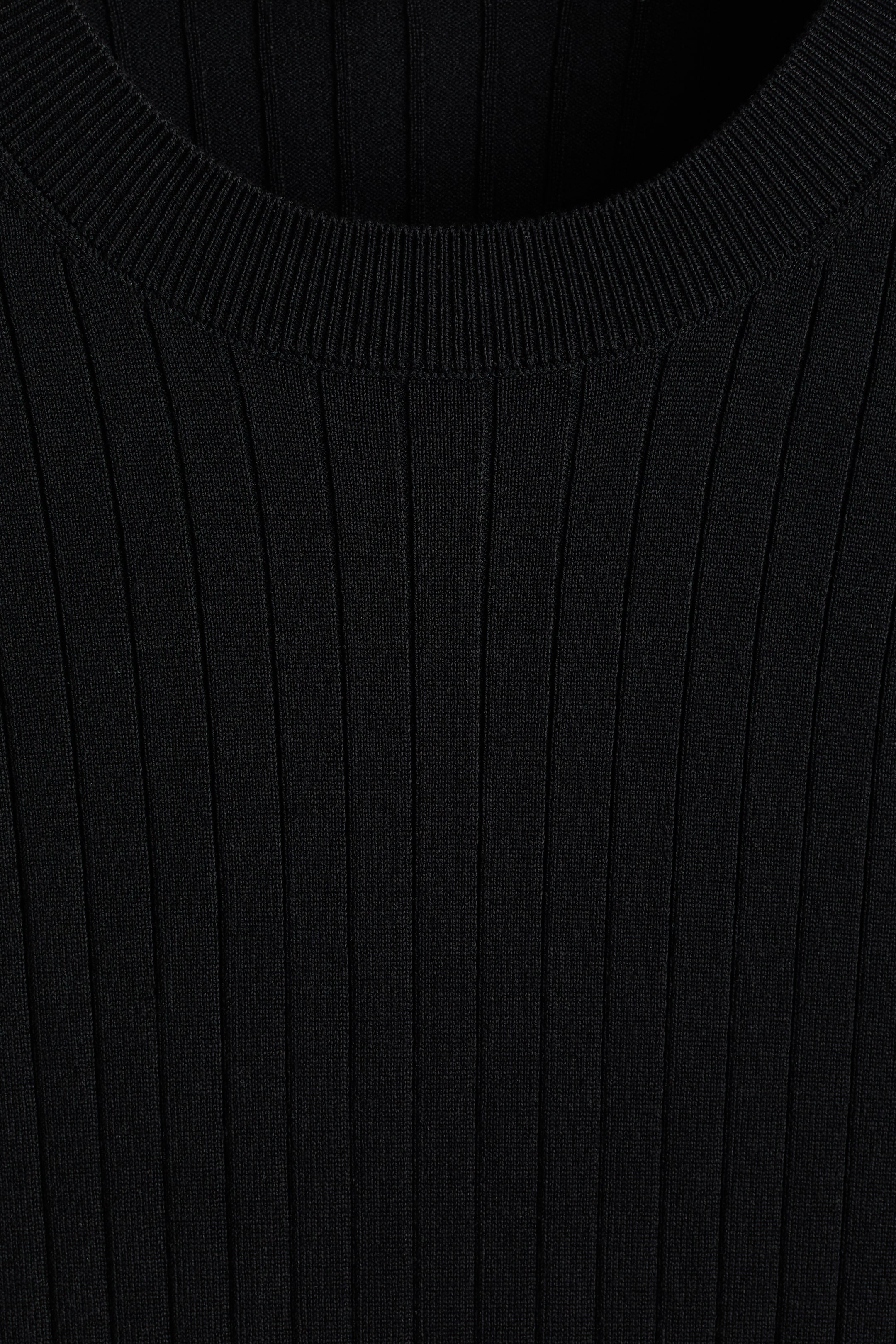 View larger image: Slim-Fit Knit T-Shirt - Black - Men | H&M US 2