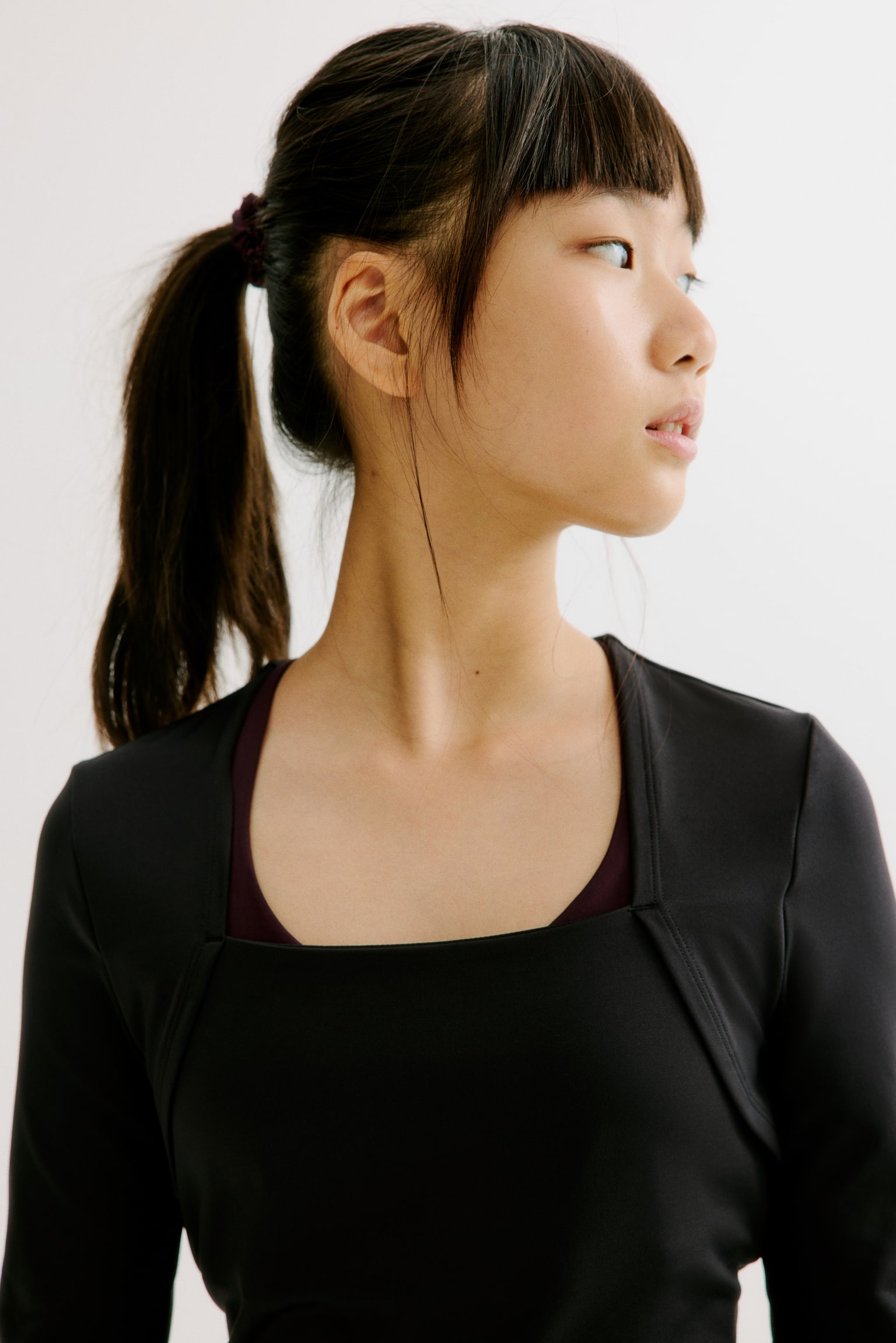 Long-sleeved sports top with DryMove™ - Negro - 6