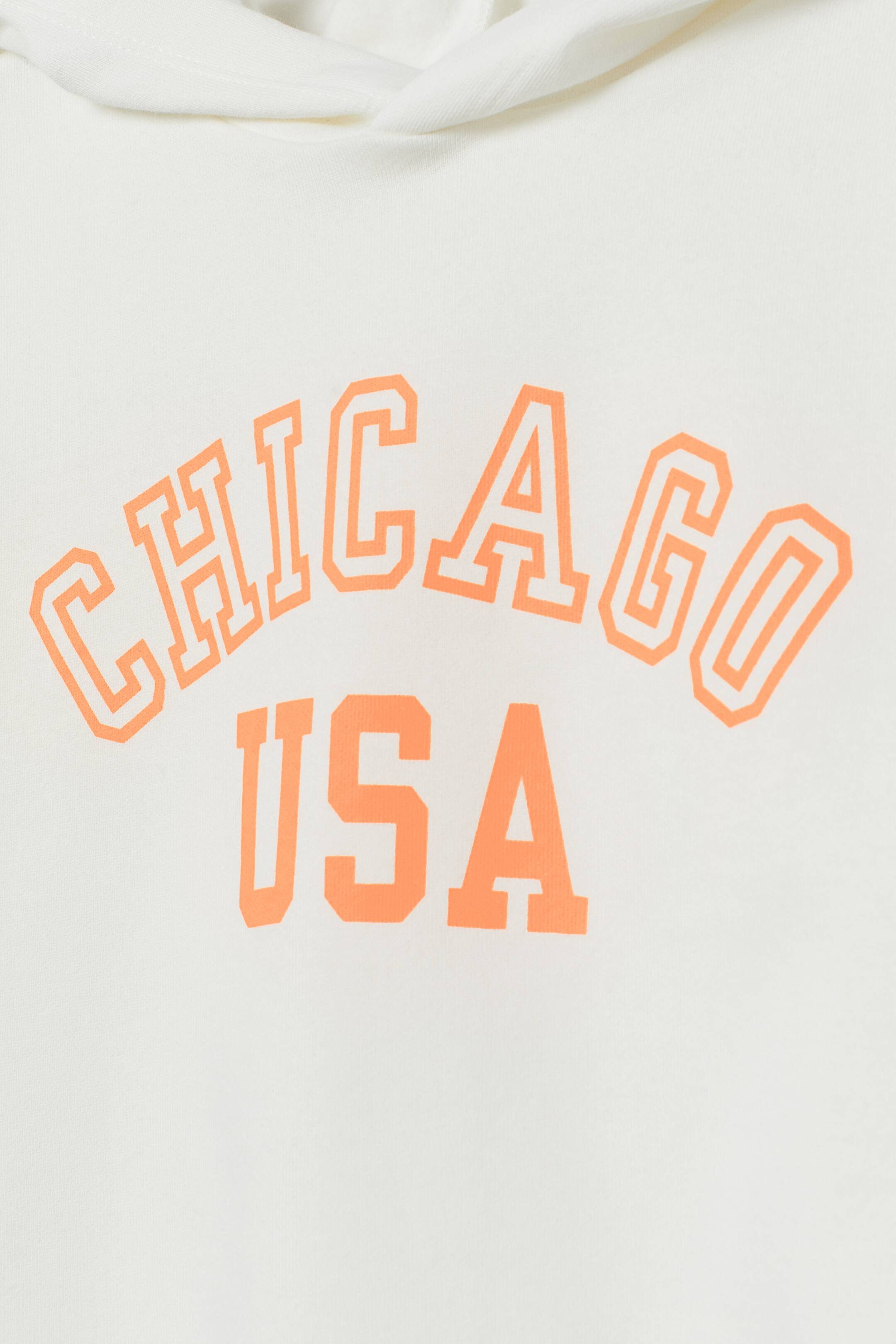 Προβολή μεγαλύτερης εικόνας: Φαρδιά μπλούζα με κουκούλα - Λευκό/Chicago - Kids | H&M GR 2