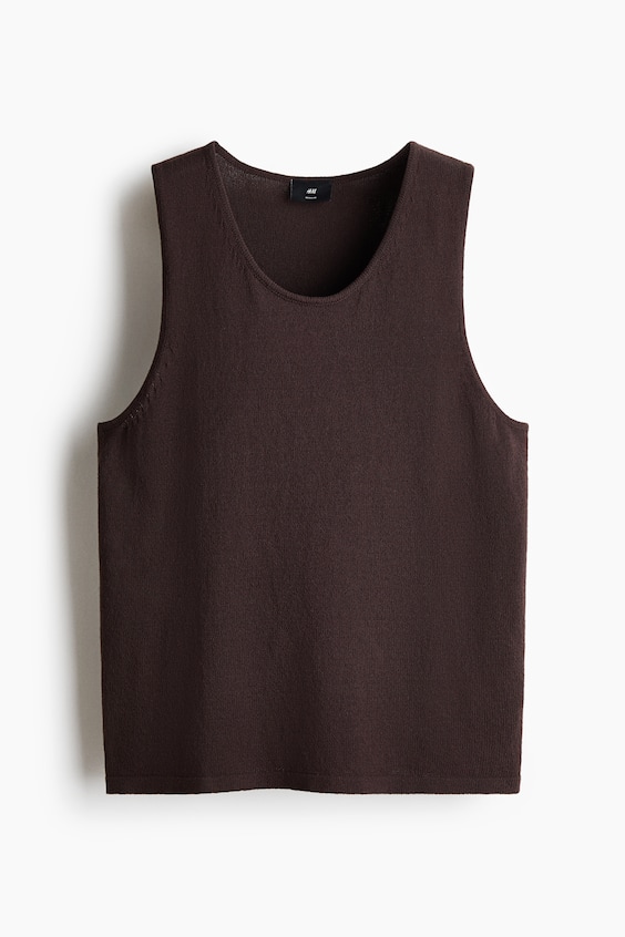 Мужские топы H&M Regular-Fit Knit Tank Top