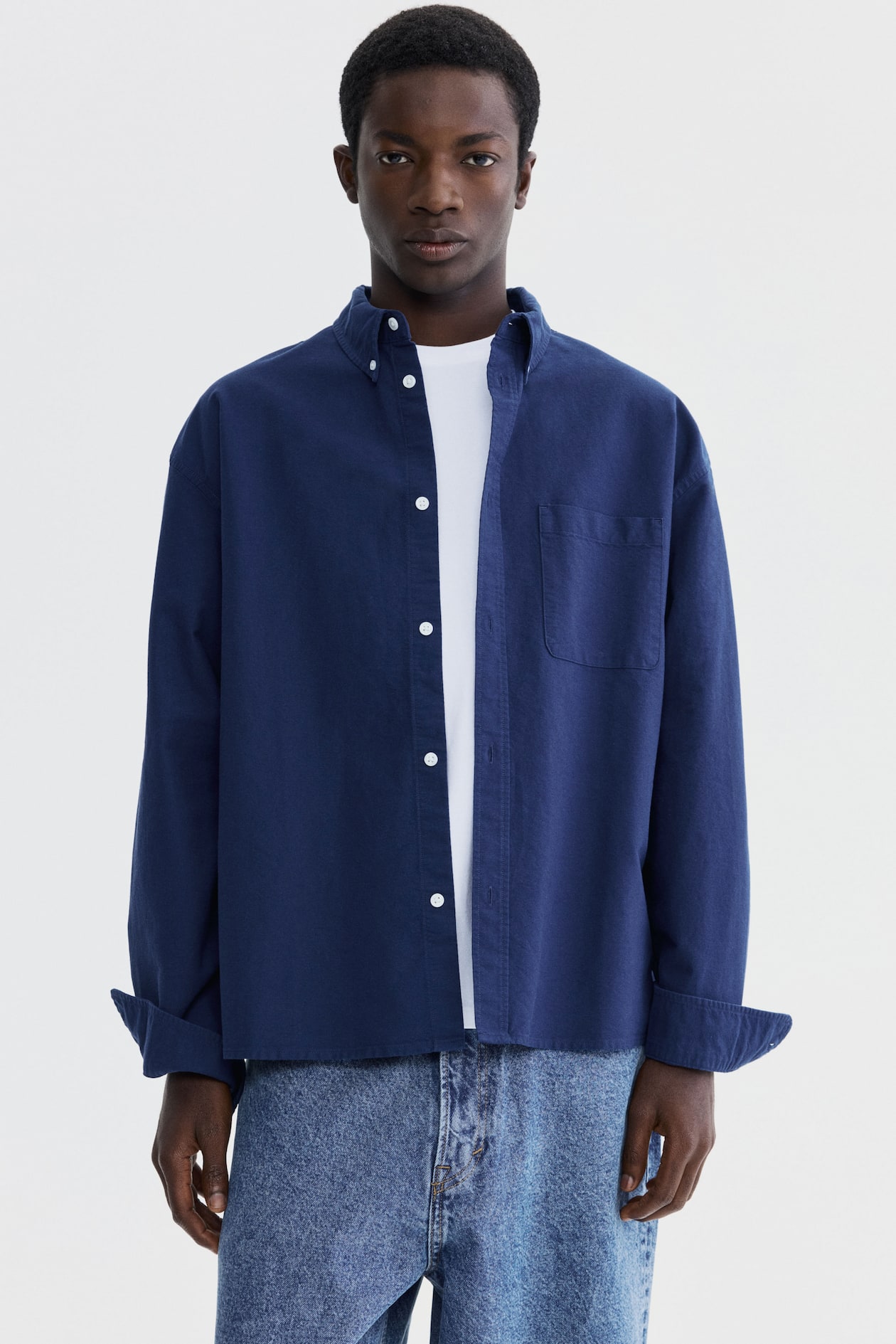 dark blue dress shirt with jeans Western Denim Shirt for Tall Men in Indigo Dusk XL / Tall / Indigo Dusk