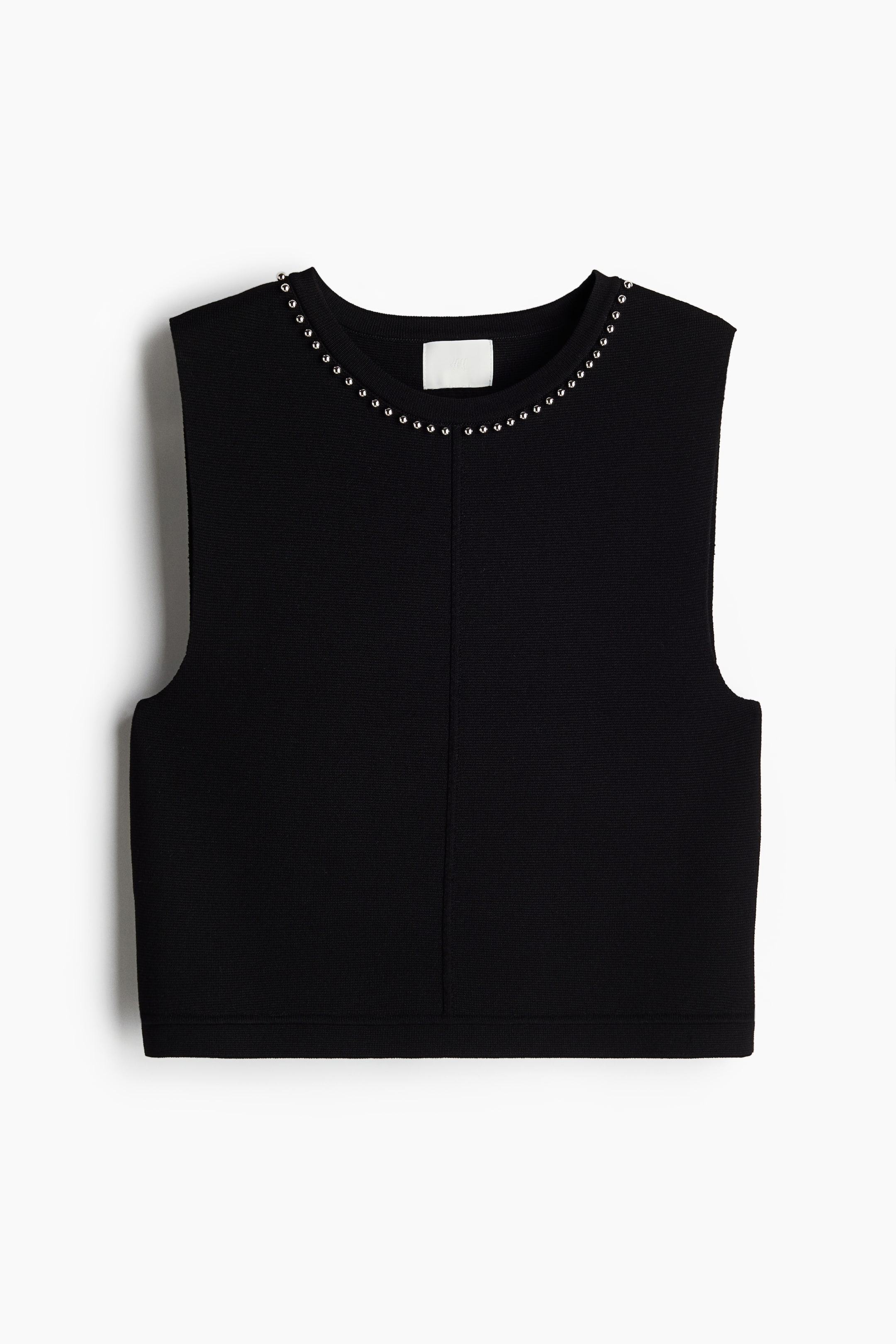 Bead-Embellished Sleeveless Top