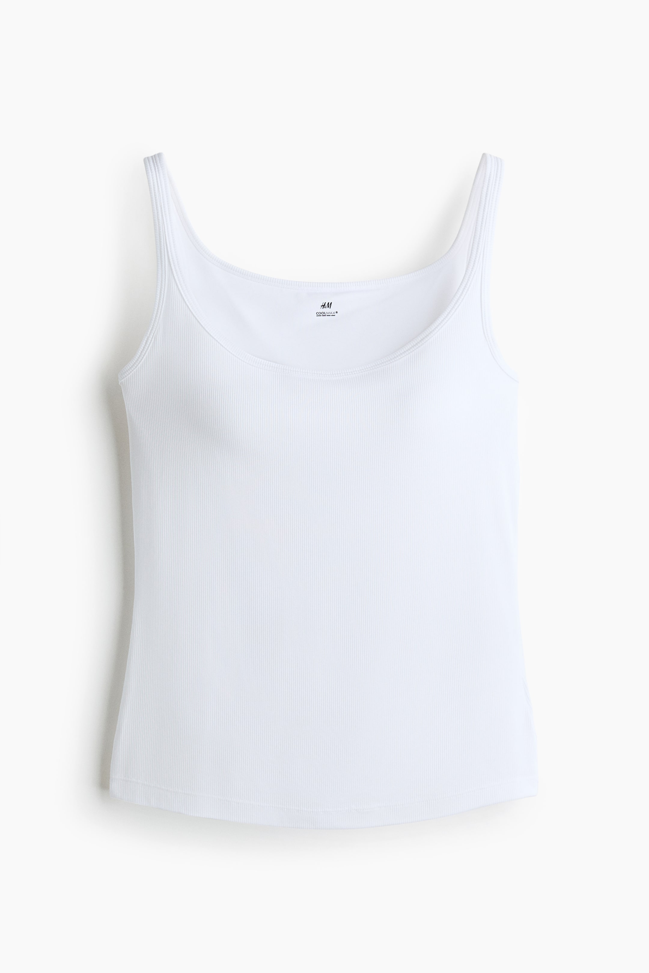 Xem ảnh lớn hơn: Áo ba lỗ liền áo ngực COOLMAX® - Màu trắng - Ladies | H&M VN 4