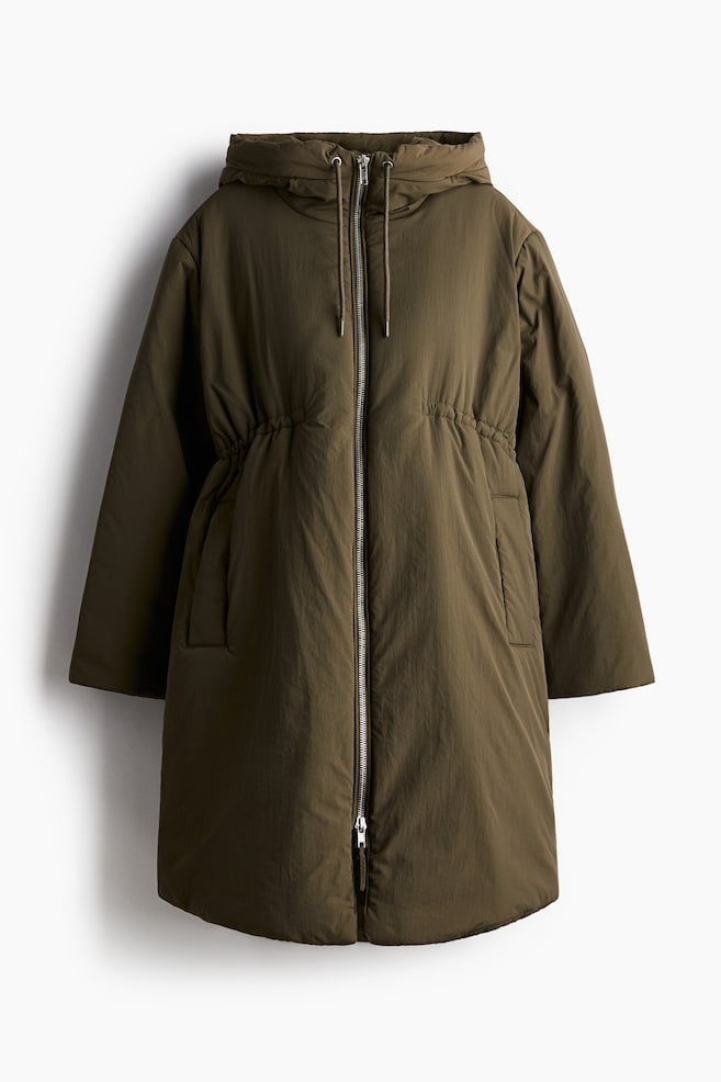 MAMA Gewatteerde parka - Donker kakigroen/Zwart - 1