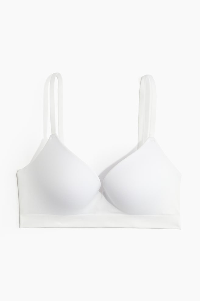 Seamless Push-up Bra - White/White/Black - 1