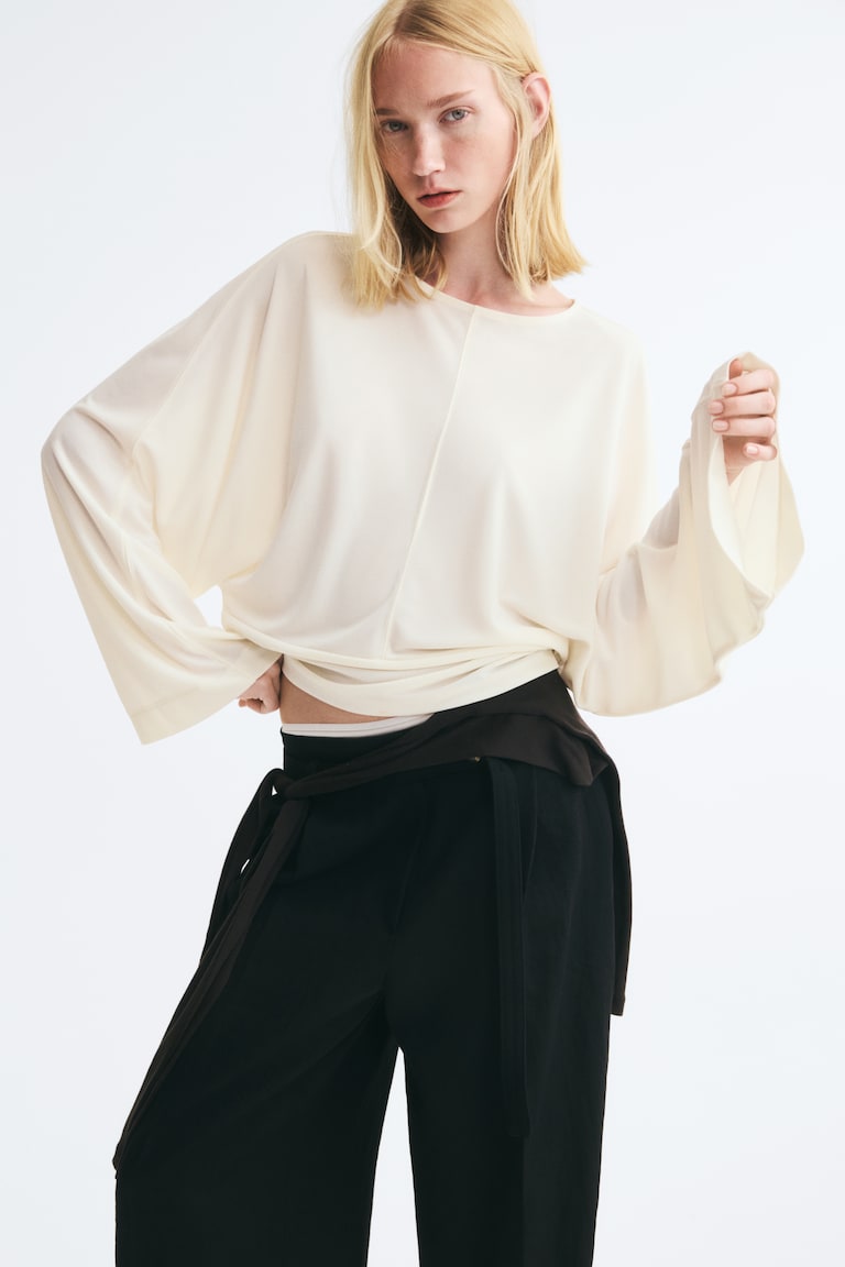 Bluza od žerseja sa šišmiš rukavima
