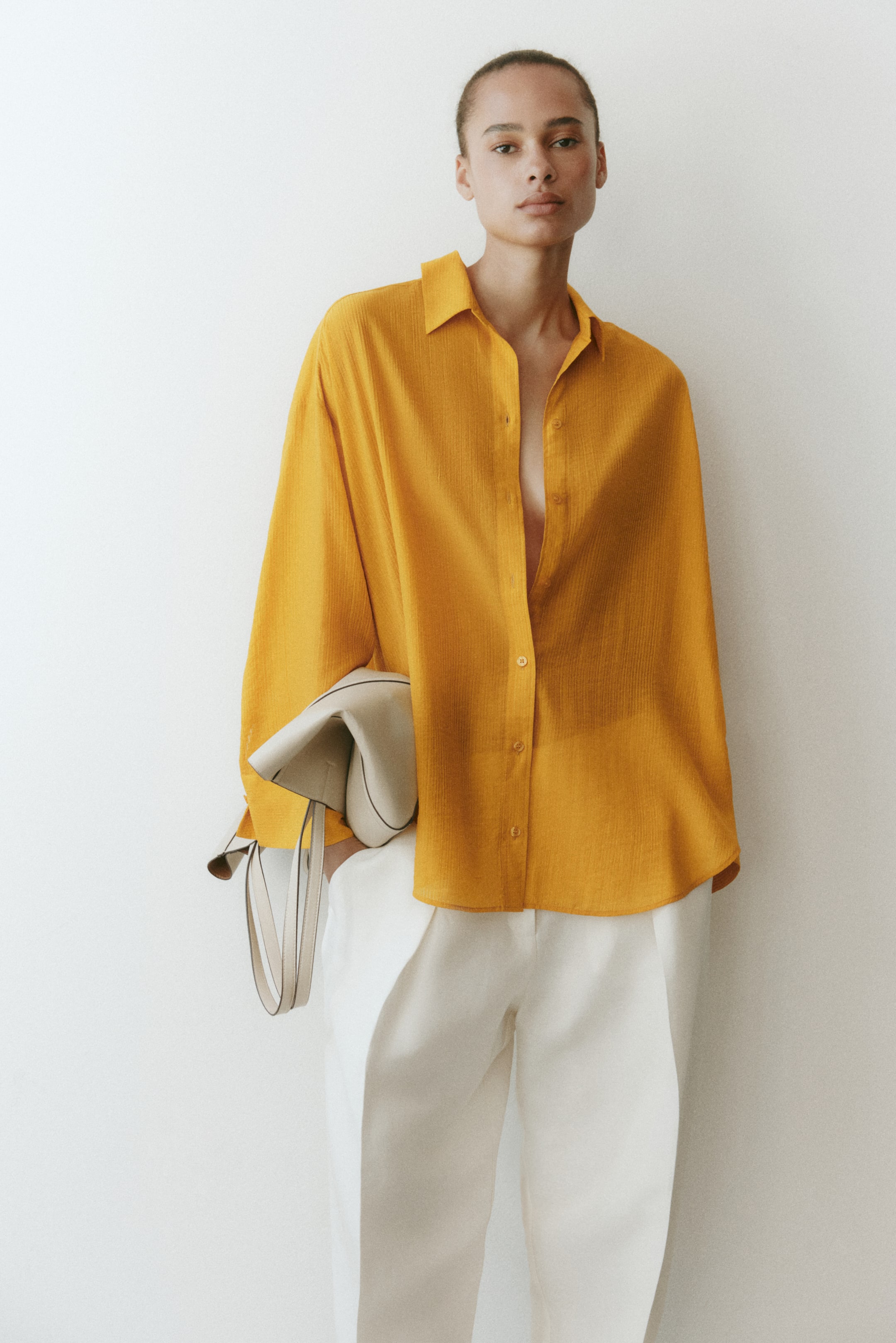 Oversized Crinkled Shirt