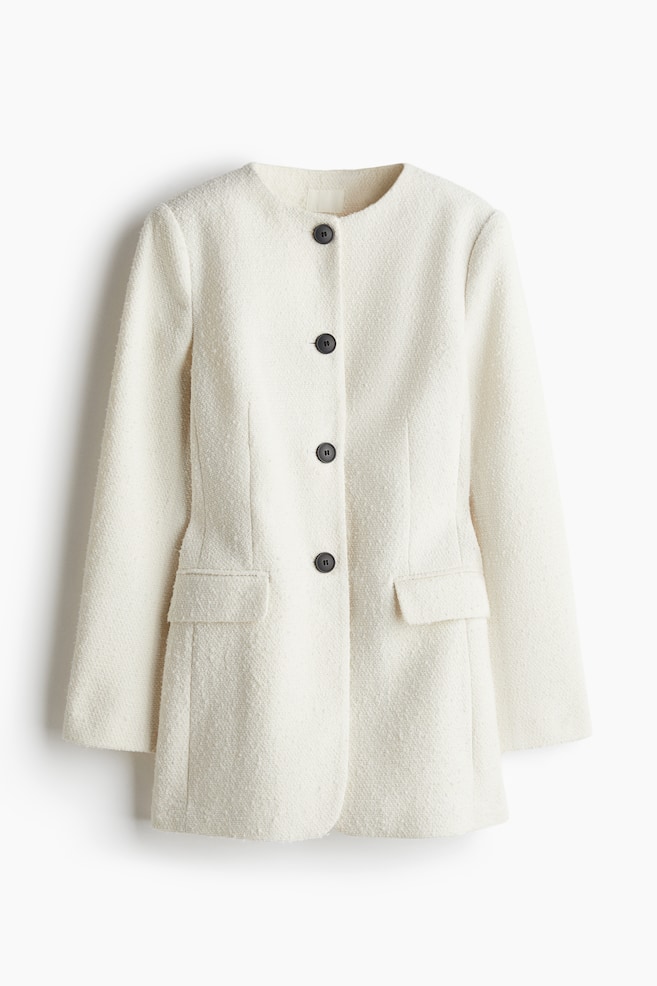 Blazer entallado - Crema/Beige claro/Negro - 1