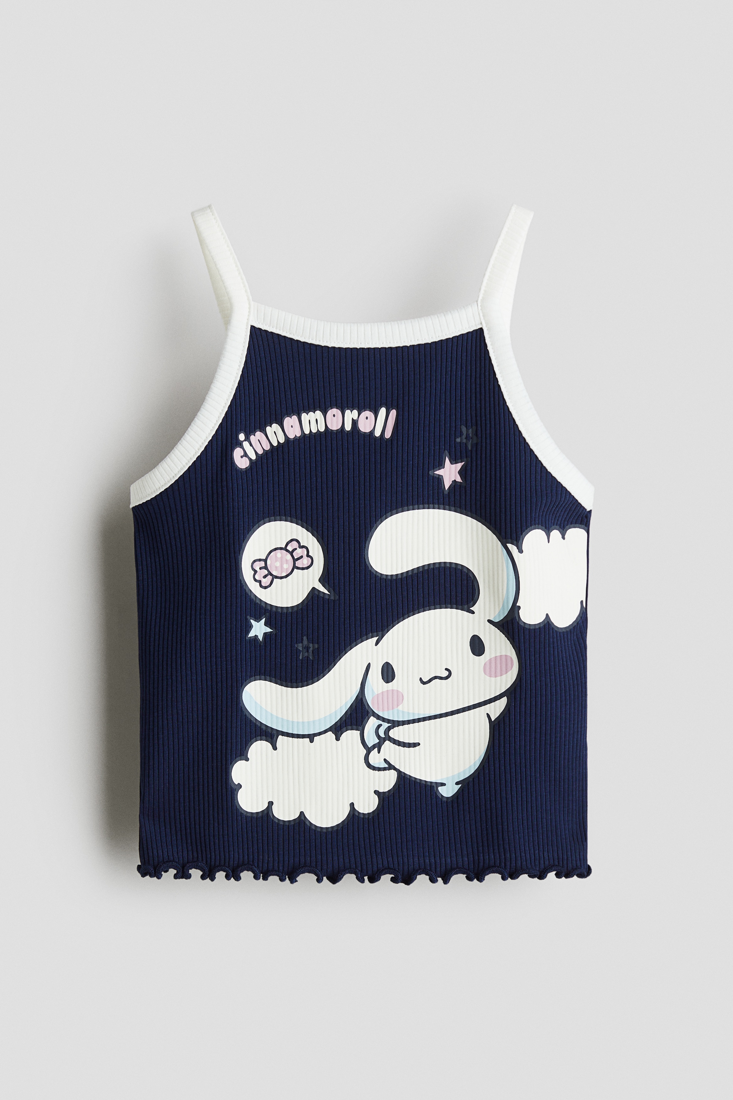 Print-motif strappy top - Dark blue/Cinnamoroll/White/Kuromi/Light blue/Cinnamoroll