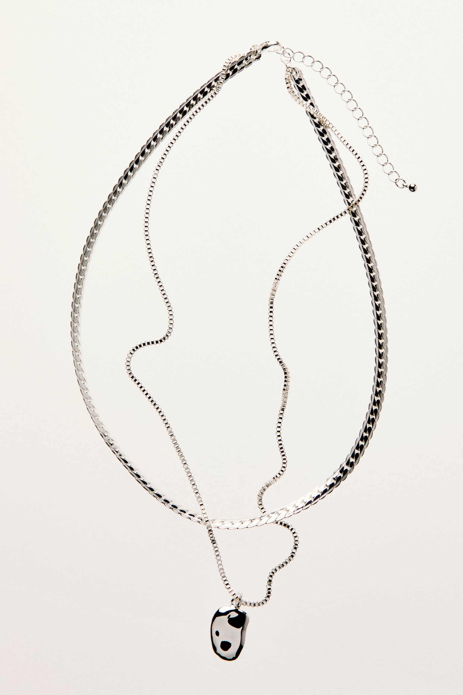 Two-strand necklace - Silver-coloured/Gold-coloured - 1