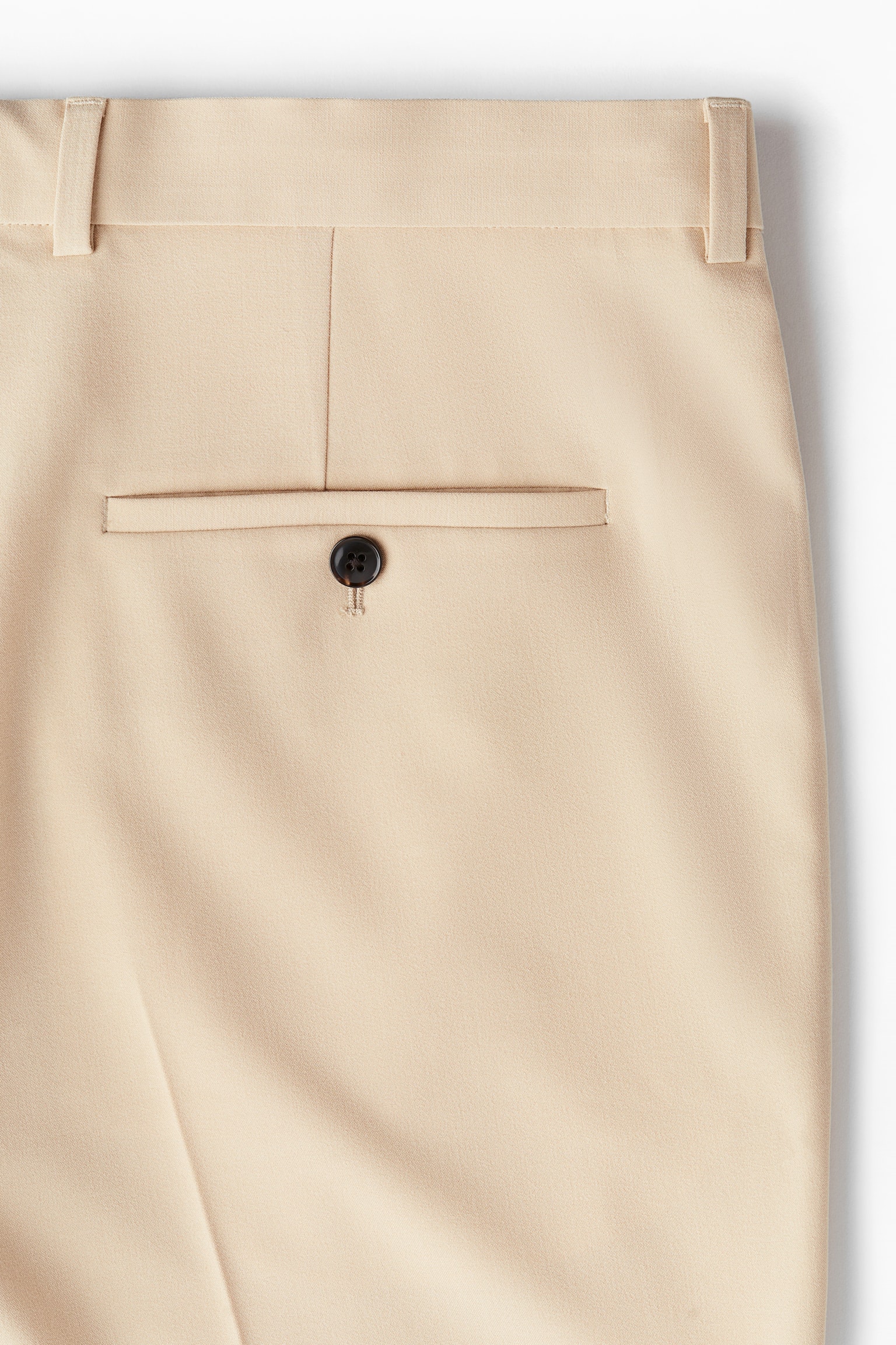 Slim Fit Ankle-length trousers - Beige/White/Black - 3