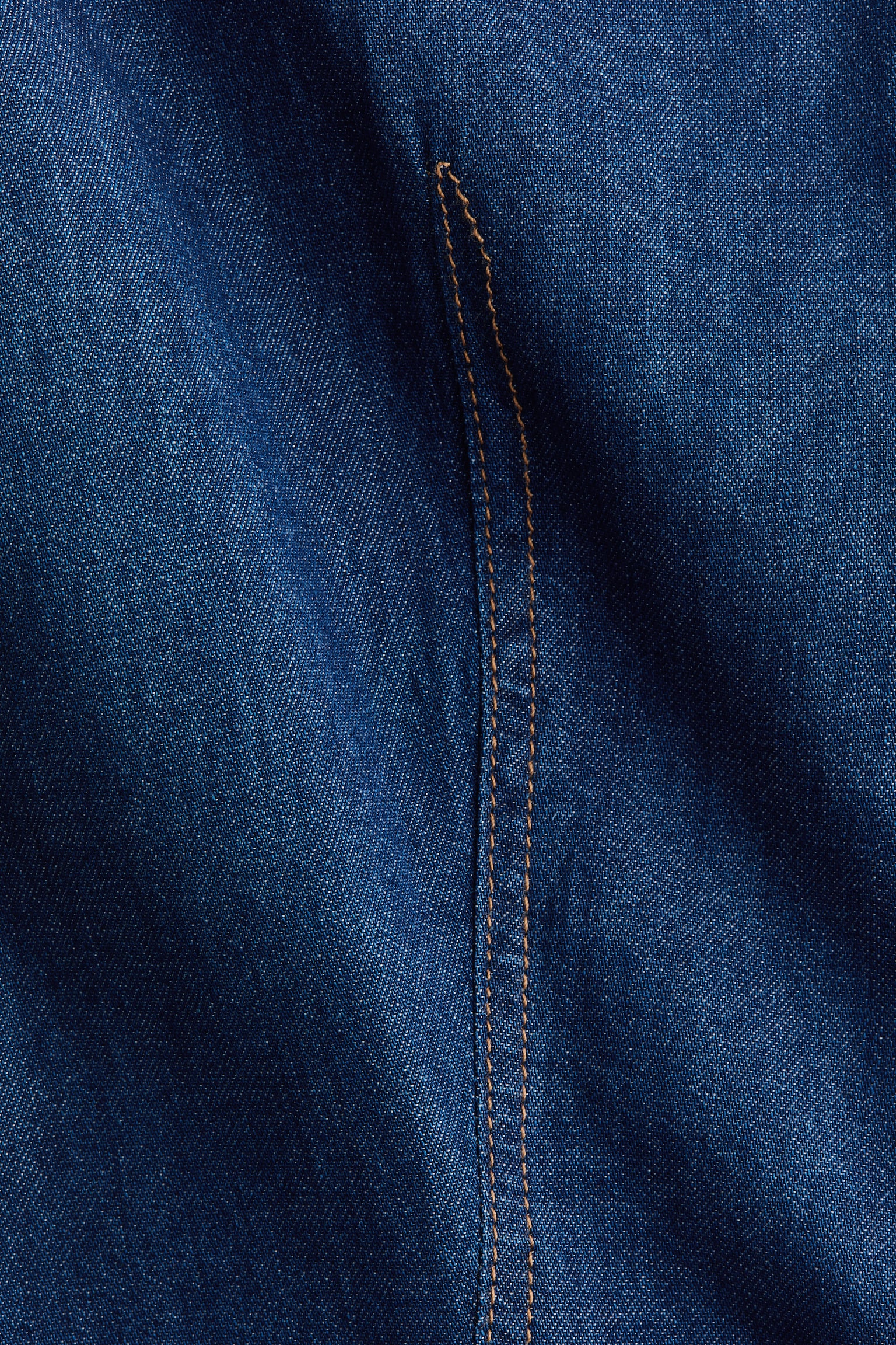 Женская рубашка H&M Sleeveless Denim Shirt, цвет: Тёмный джинсовый синий — фото 6