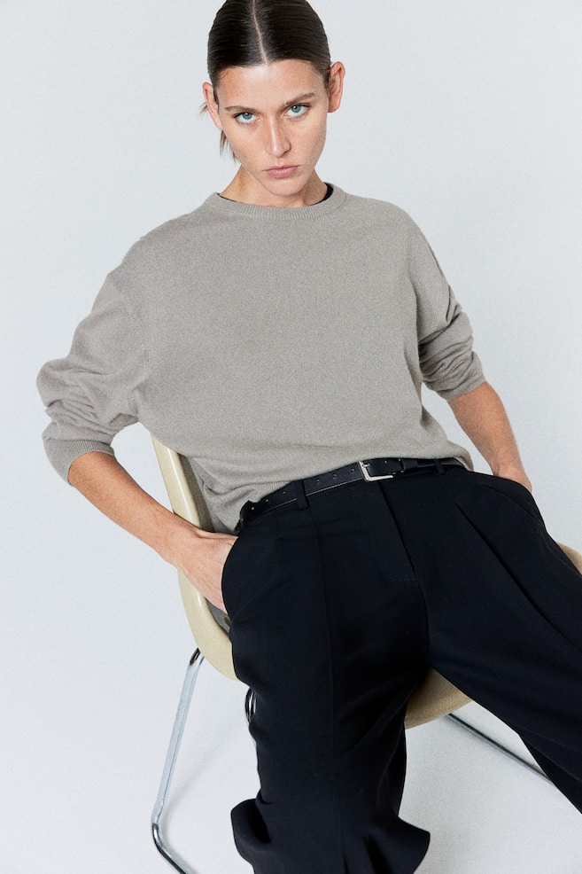 Fine-knit cashmere jumper - Greige/Black/Dark grey/Grey marl/dc/dc/dc/dc - 1