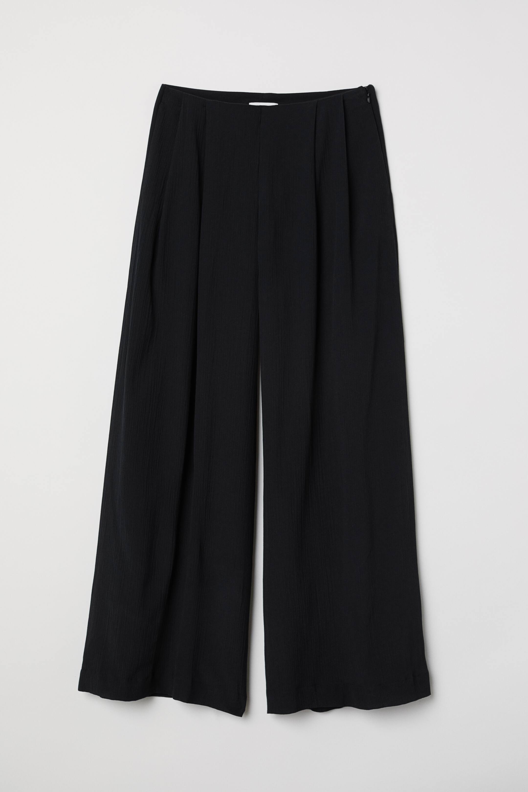 View larger image: Silk-blend crêpe trousers - Black - Ladies | H&M GB 1