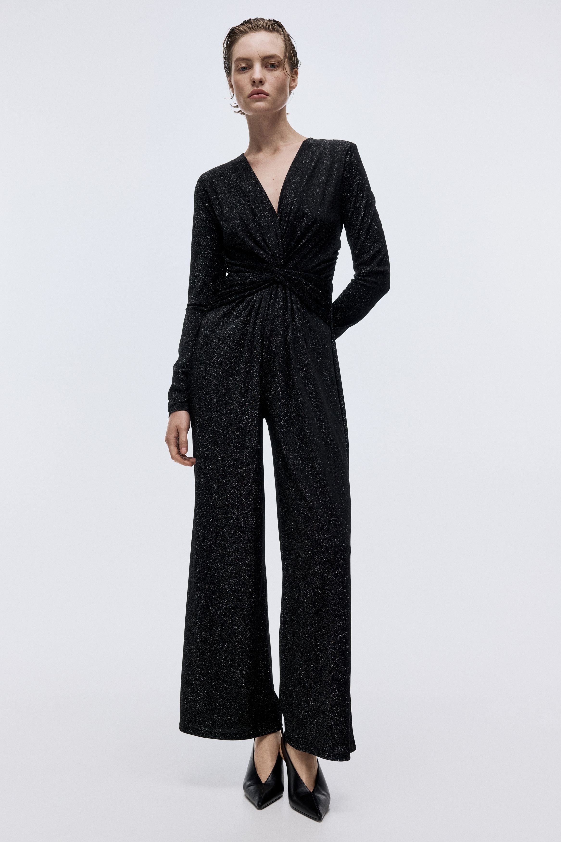 Combi-pantalon scintillante - Noir
