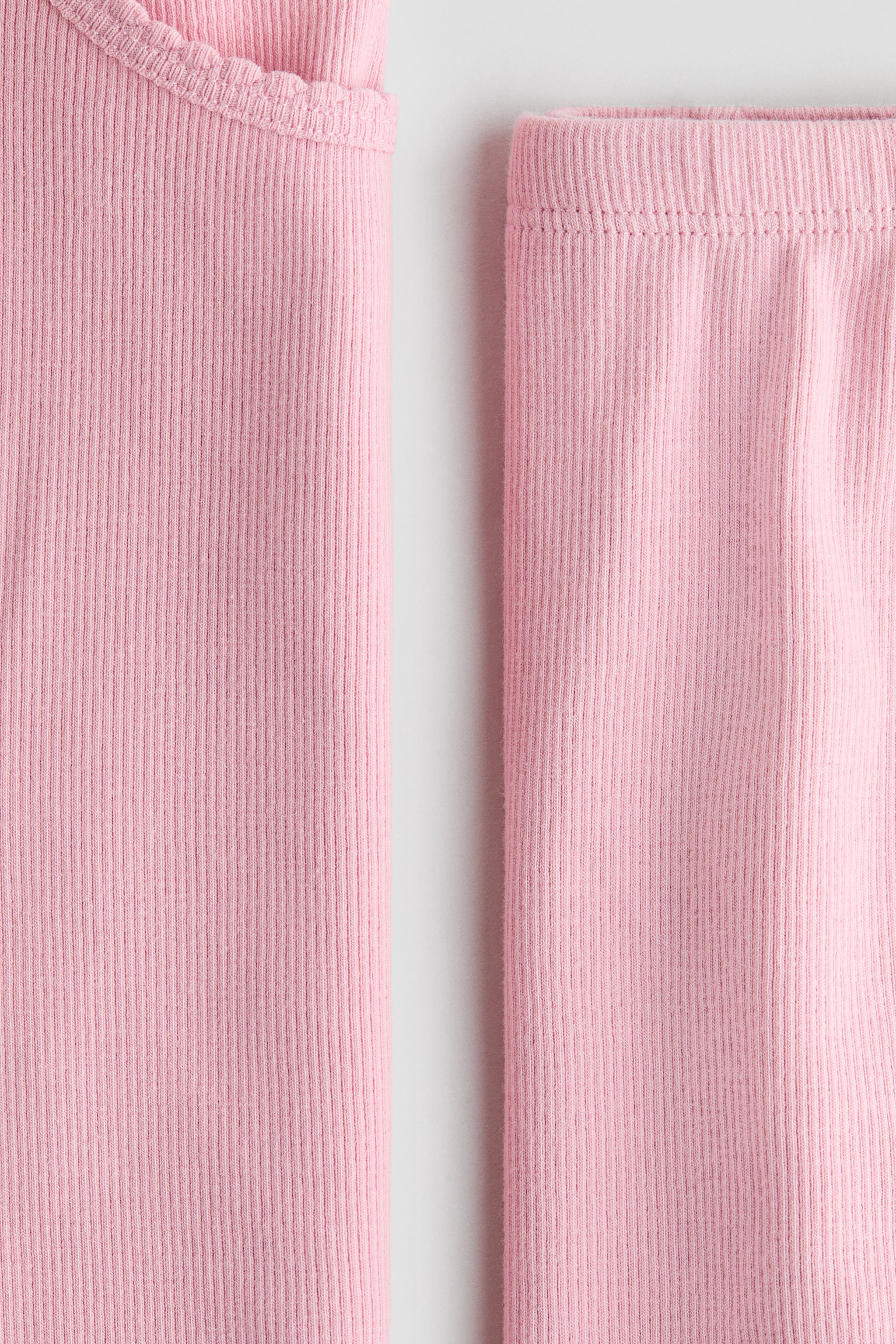 Ribbed pyjamas - Pink/Light grey - 2