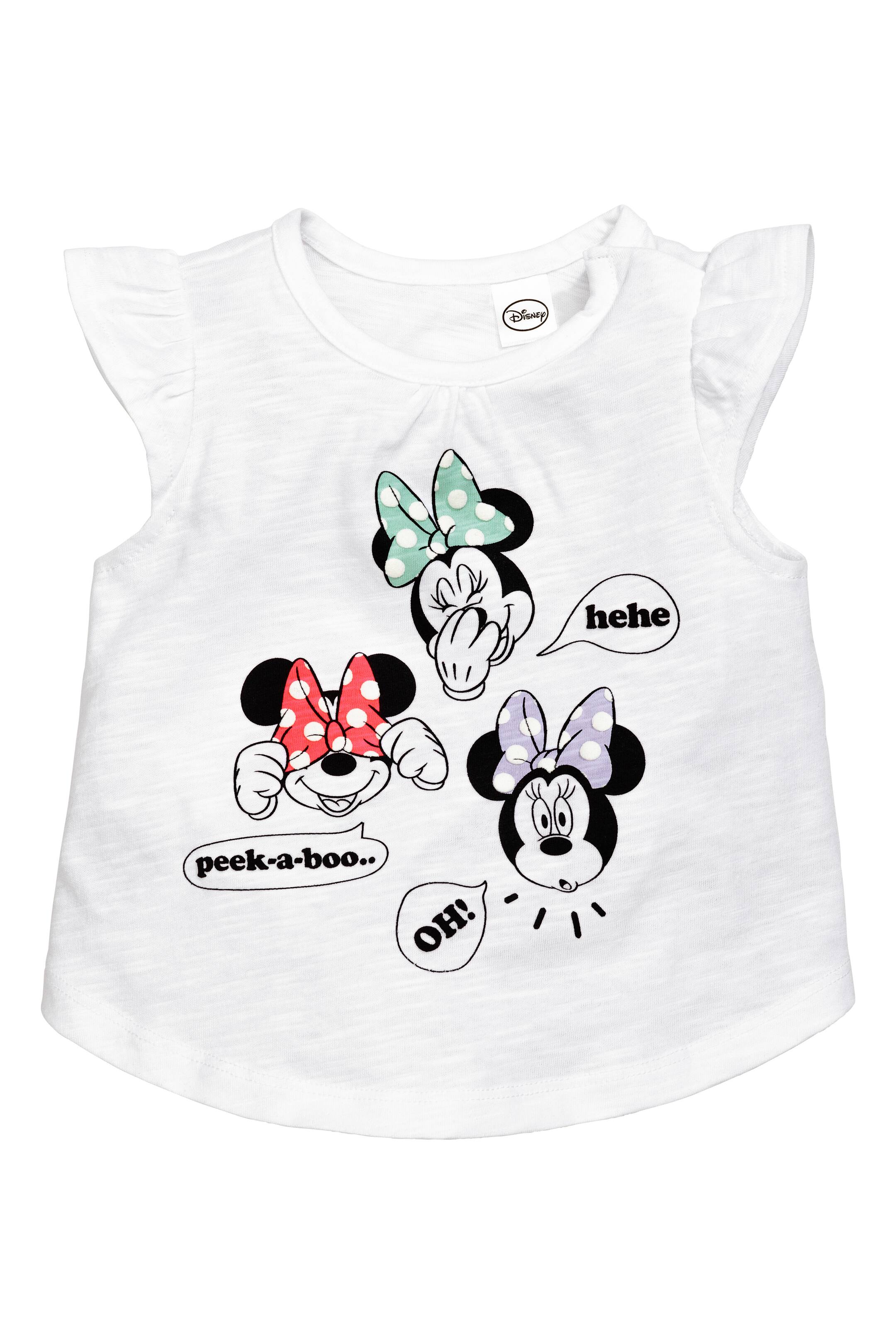 View larger image: Top and puff shorts - White/Minnie Mouse - Kids | H&M GB 1