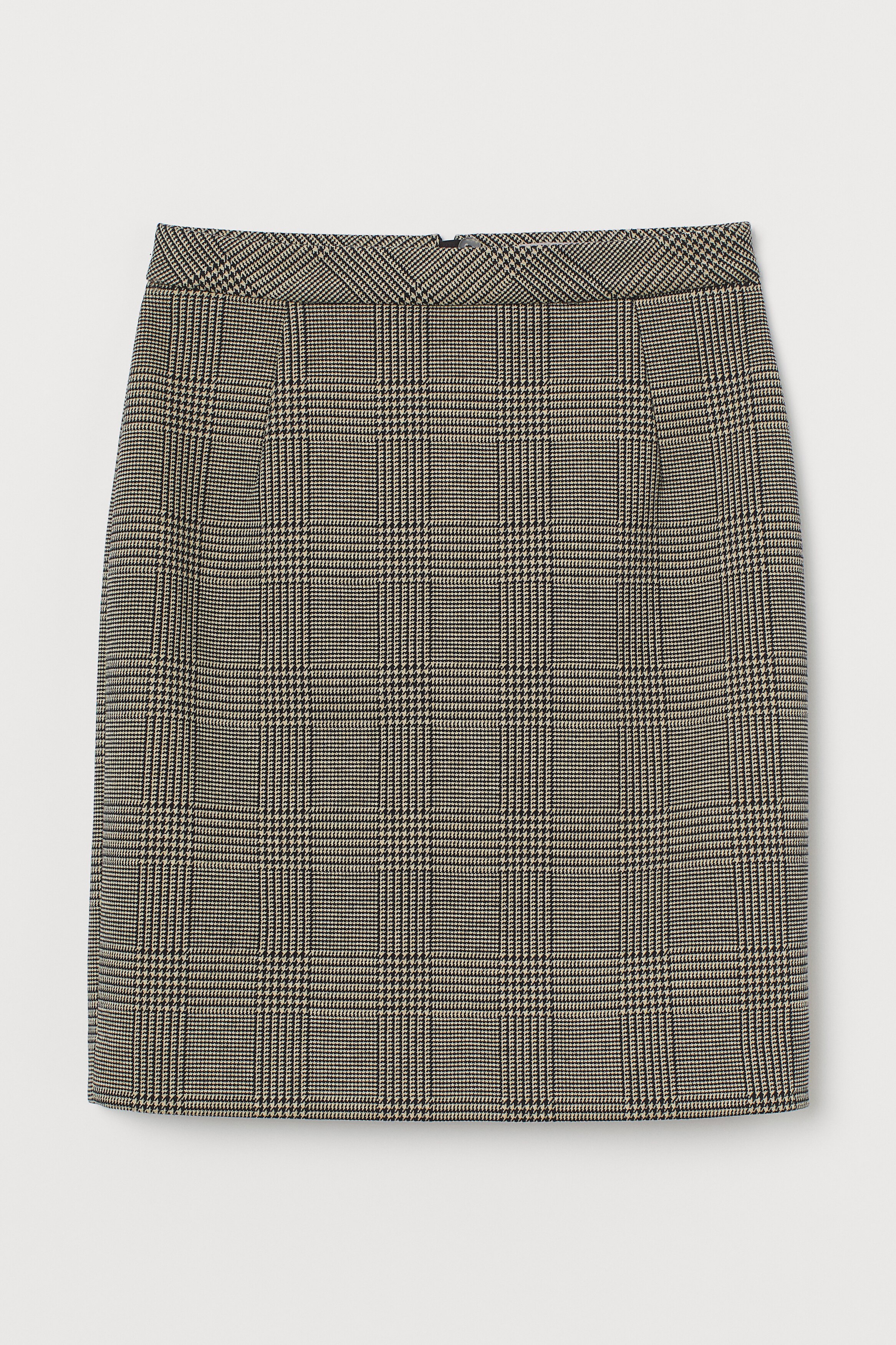 h&m plaid pencil skirt