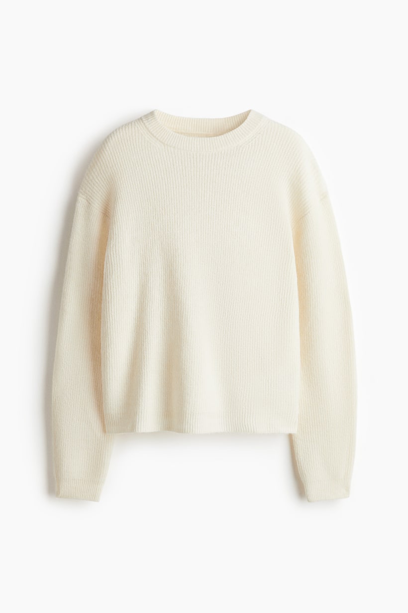 Women's White Sweaters Cropped Cable Knit H&M US