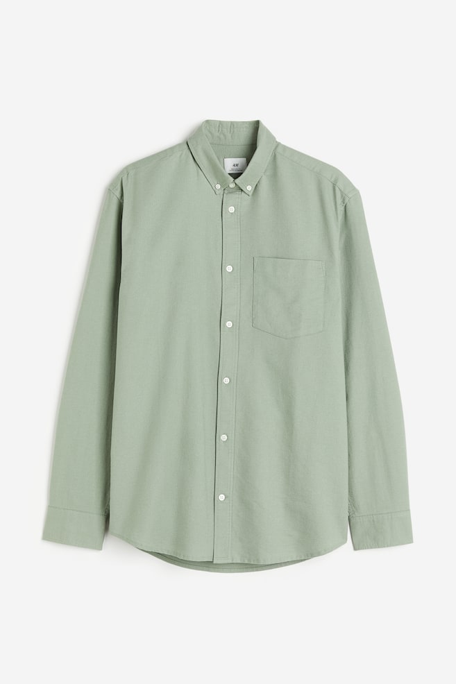 Regular Fit Oxfordskjorte - Salviegrønn/Hvit/Lys blå/Beige/dc/dc - 2