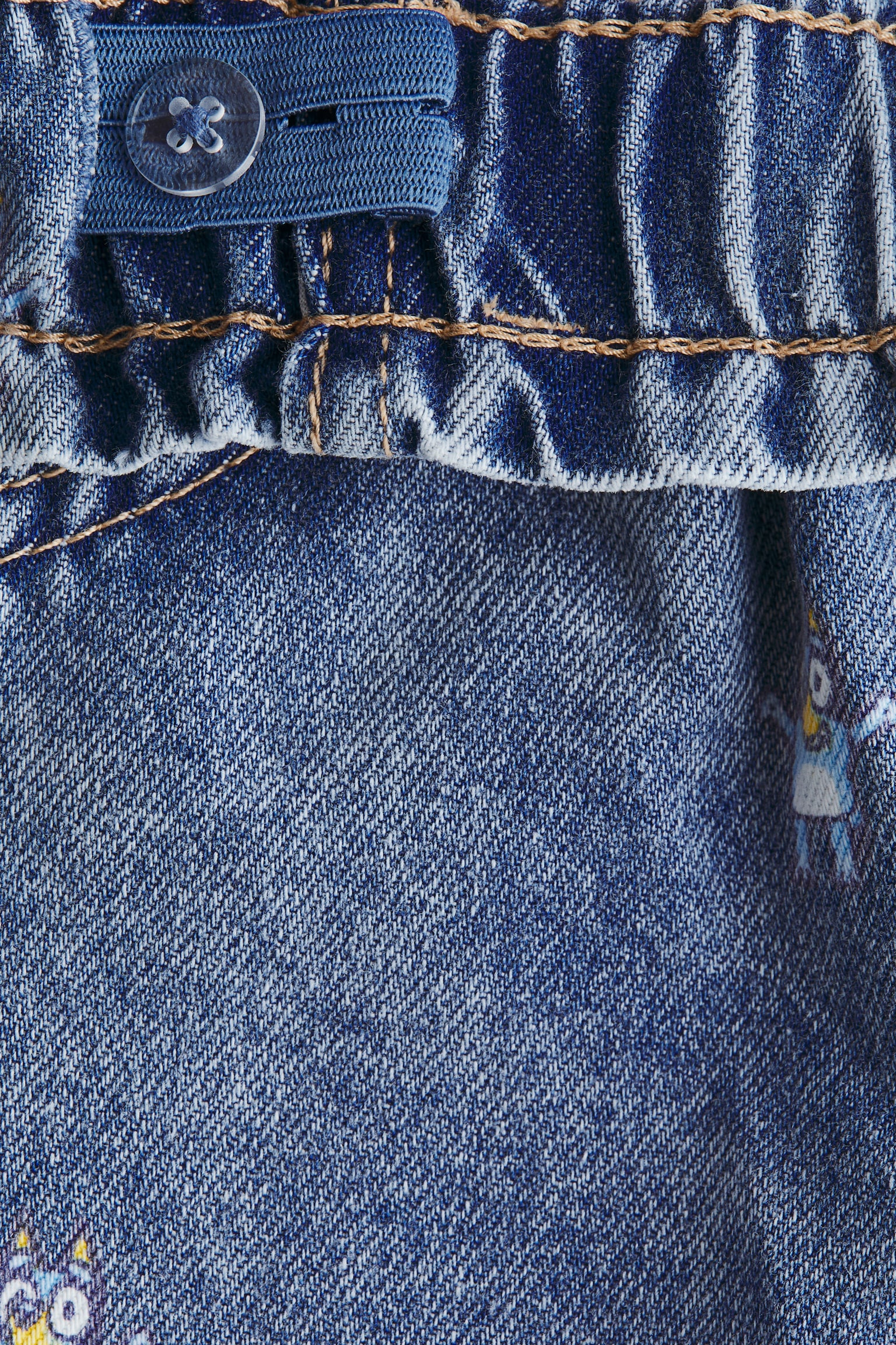 Детские джинсы H&M Loose-Fit Tapered, цвет: Джинсовый синий / Bluey — фото 2