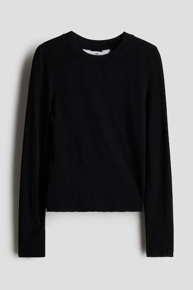 カシミヤブレンド 長袖トップス