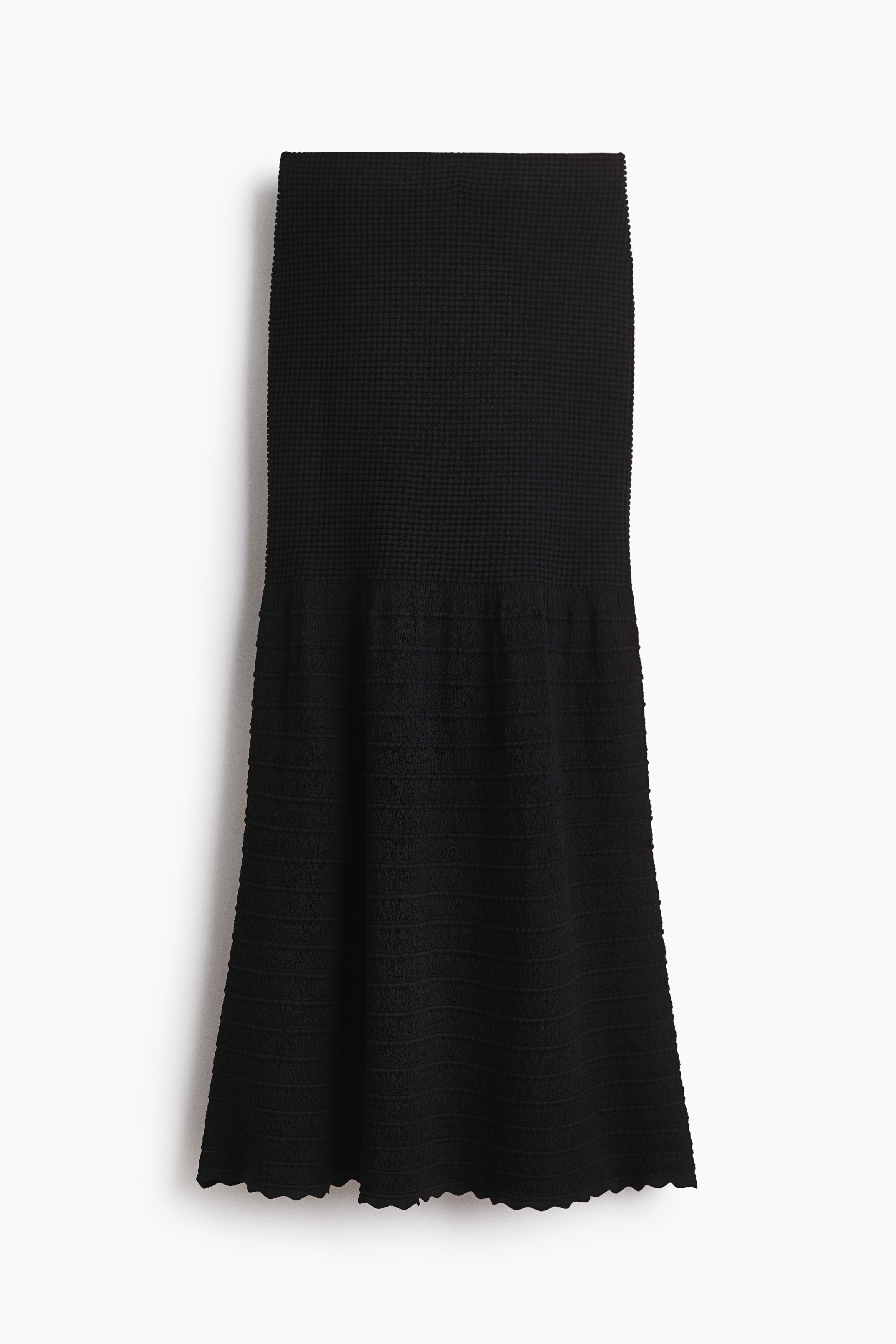 Jupe en maille texturée - Noir