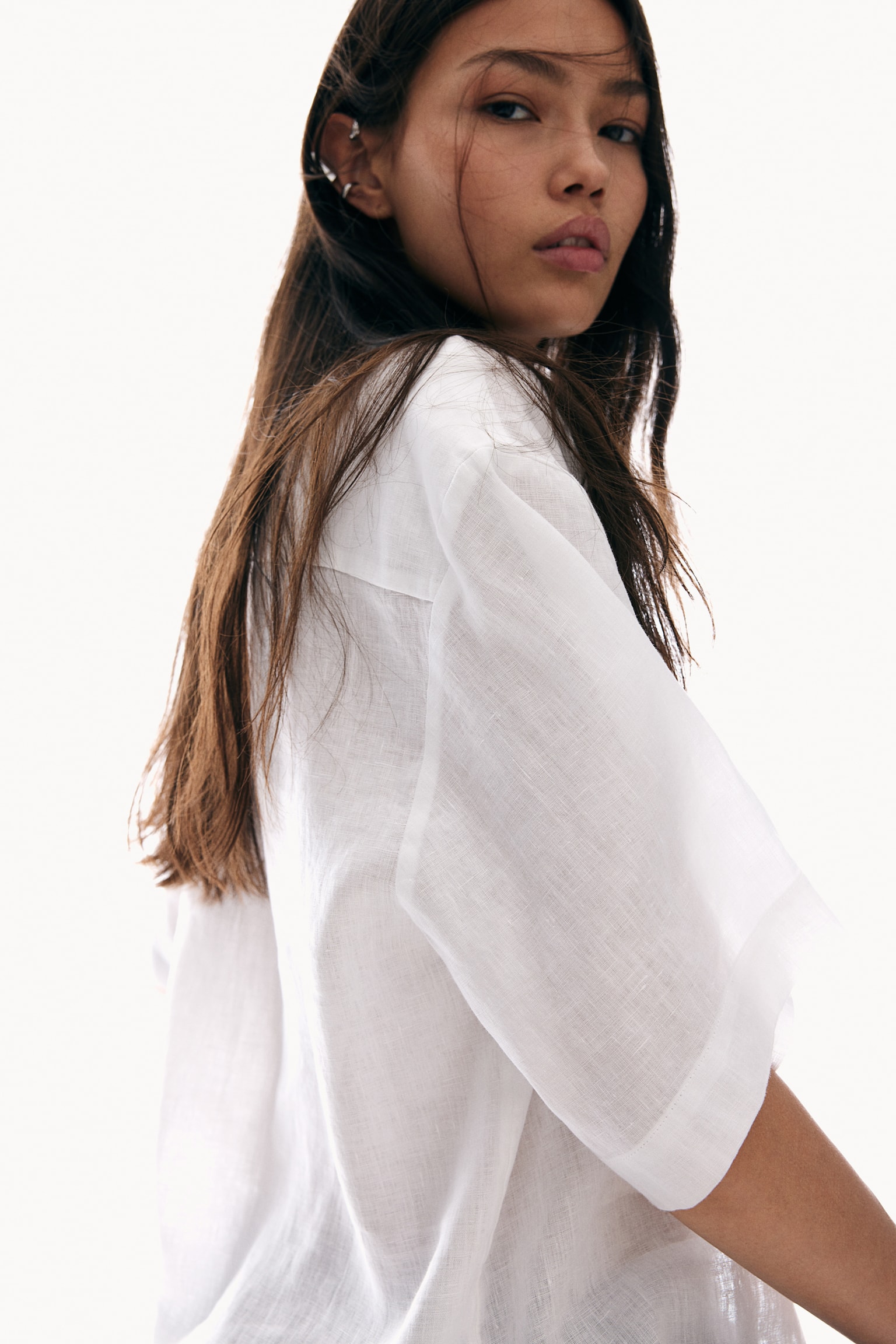 Linen shirt - White - 3