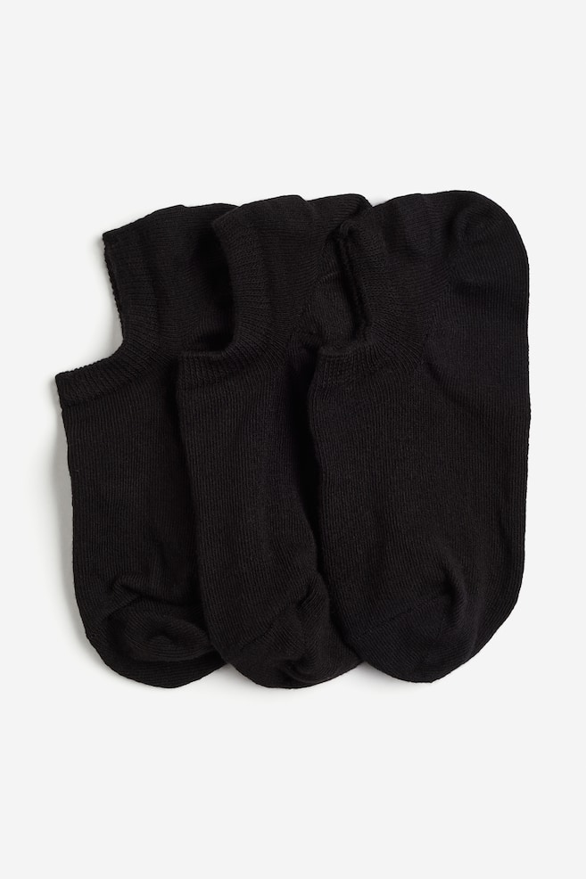 3-pack liner socks - Black/Light beige marl/Grey marl - 1
