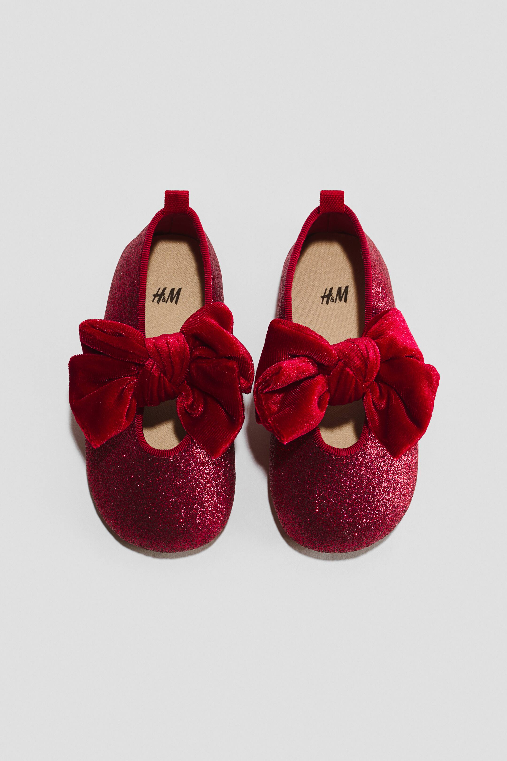 View larger image: Bow-detail ballerina flats - Red - Kids | H&M 1