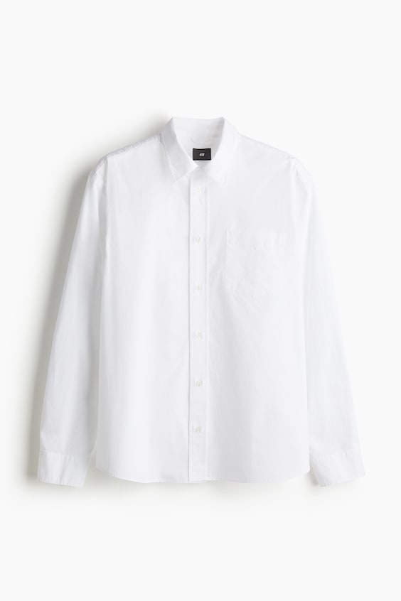 Мужские рубашки H&M Regular Fit Poplin Shirt