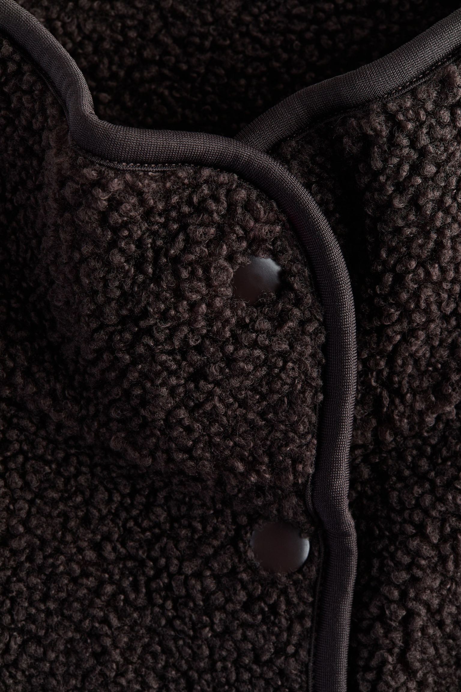 Женский жилет H&M Teddy Fleece Vest, цвет: Тёмный коричневый — фото 5