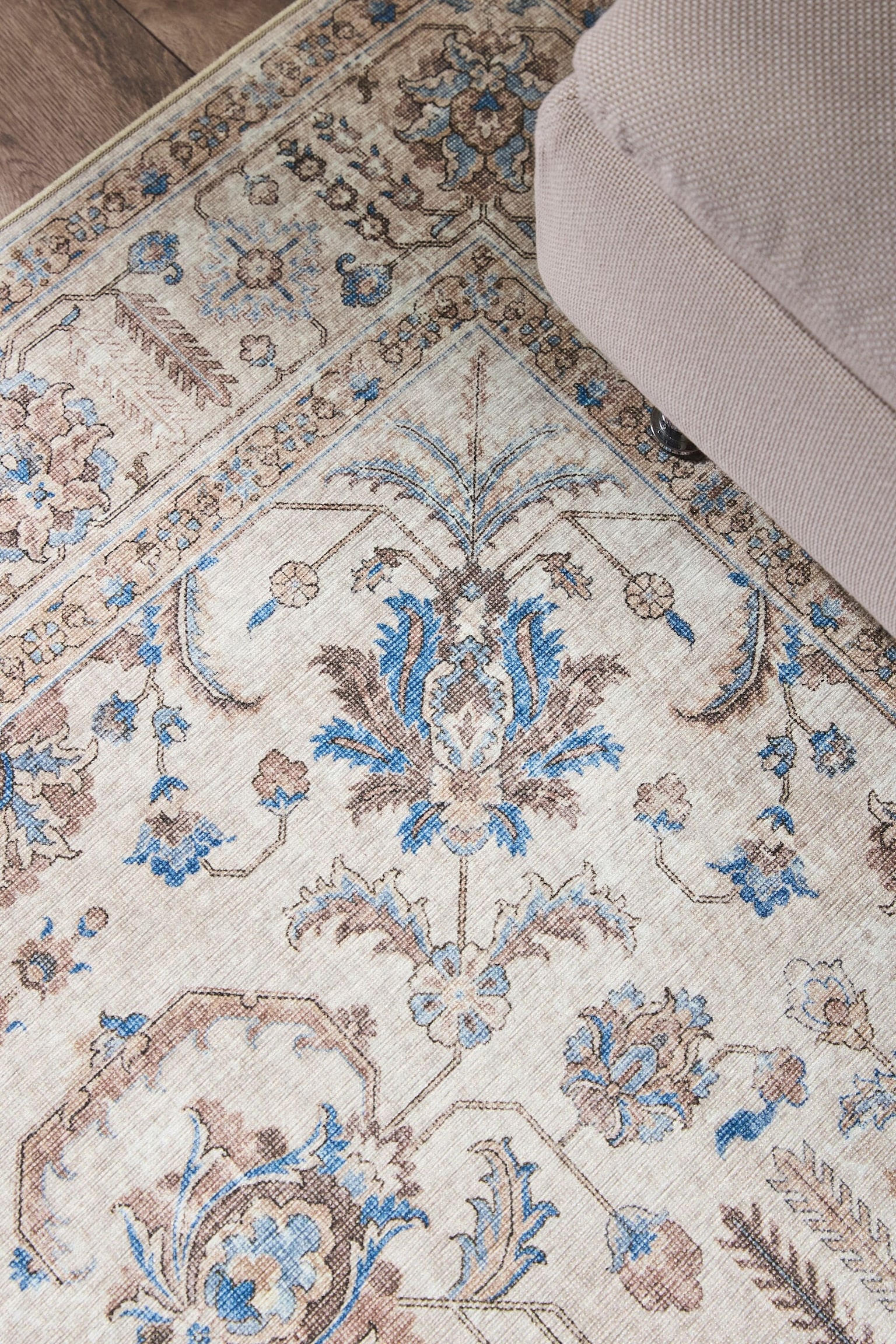 Alfombra Lavable Laury - Beige/Azul - 5