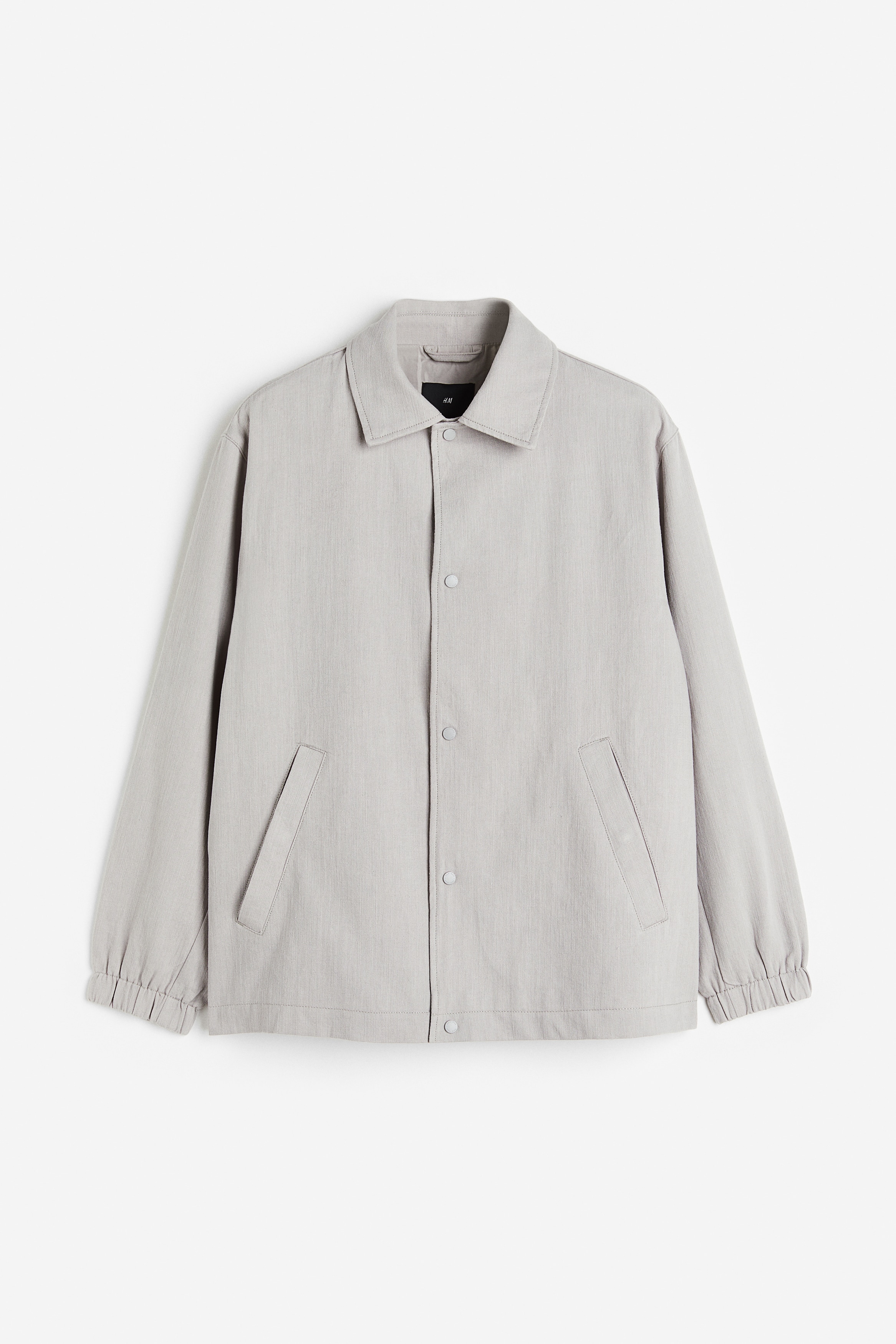 Men - Light grey Regular Fit Linen-blend jacket - Size: S  - H&M