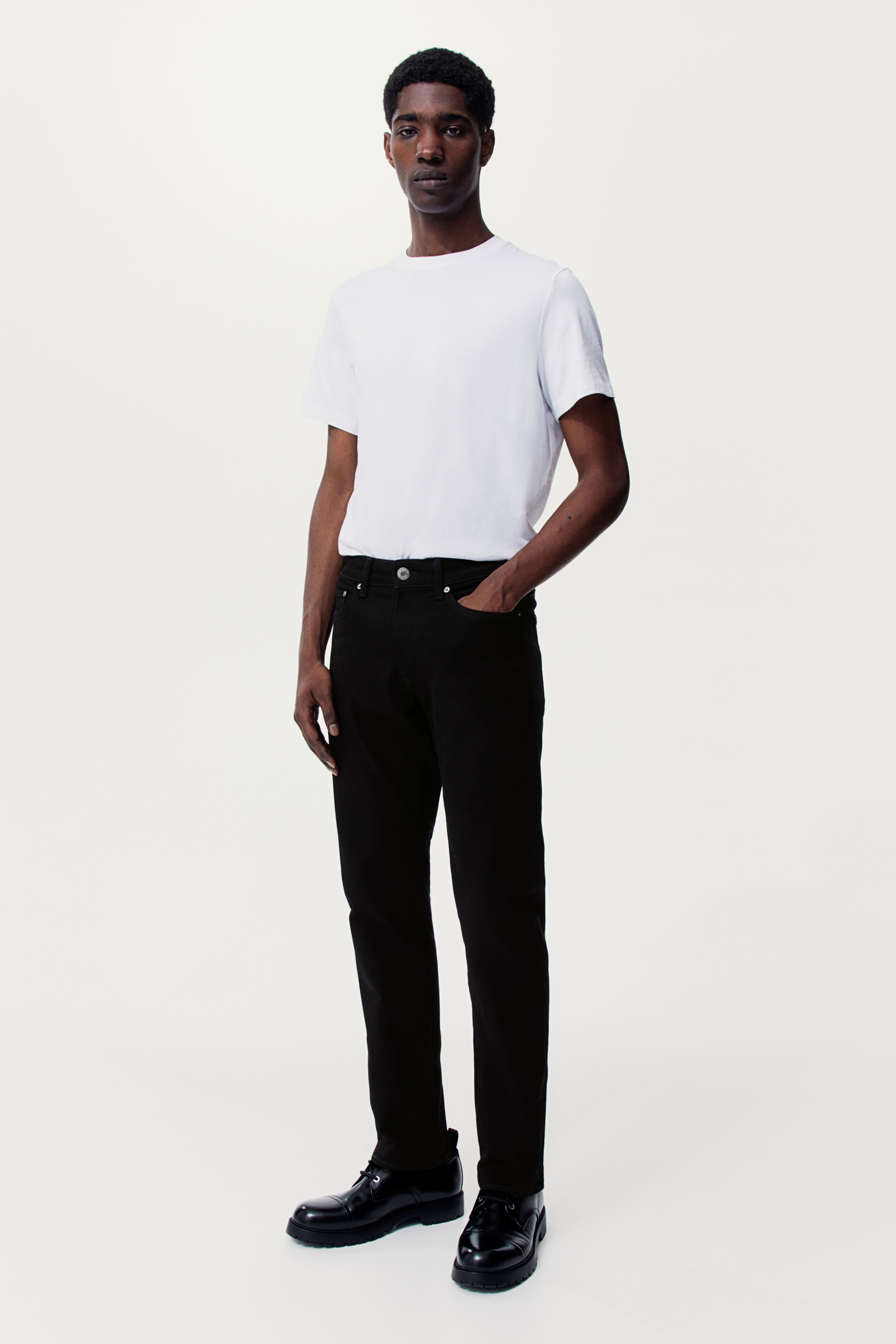 H&m ripped black jeans best sale