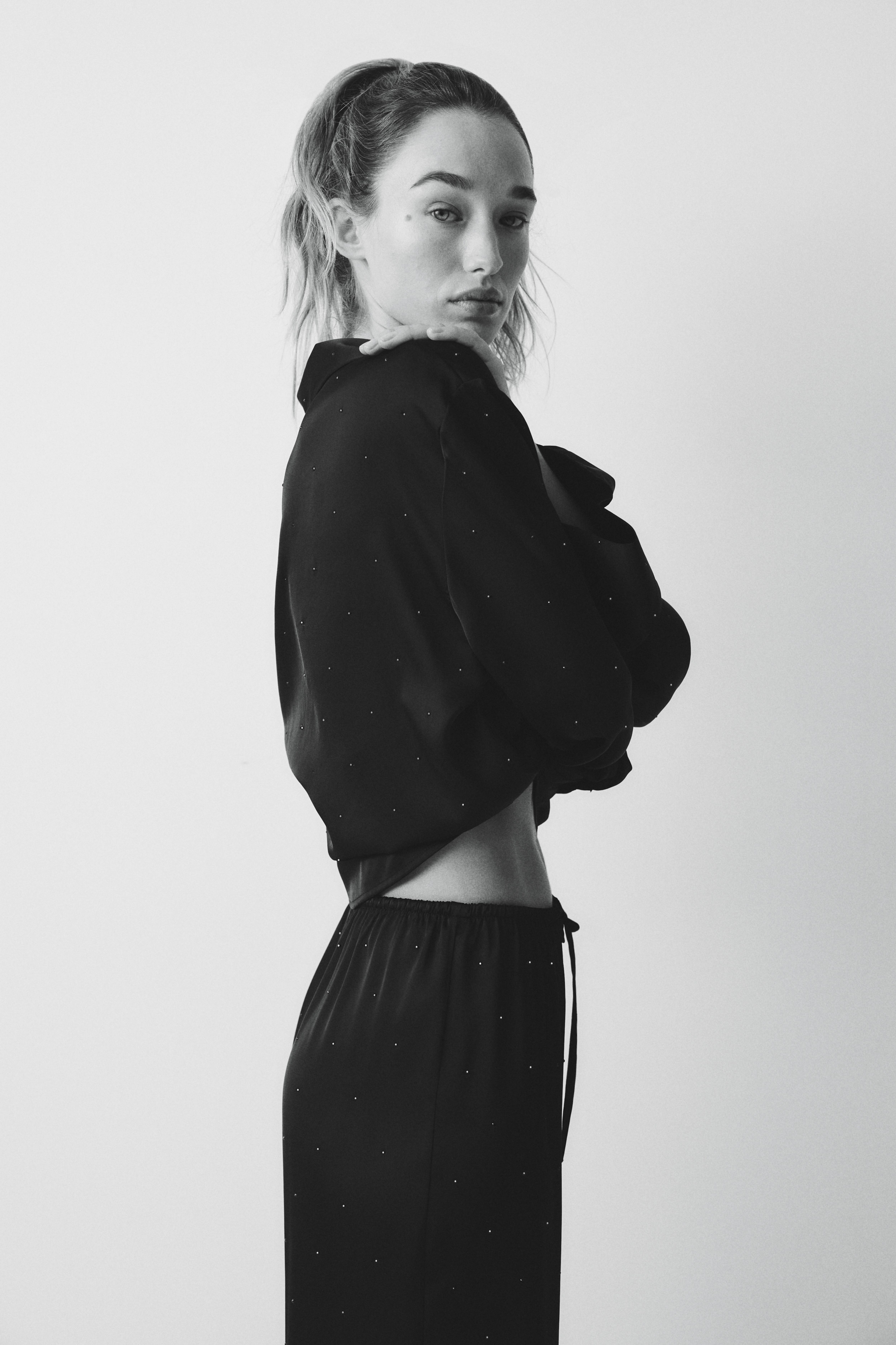 Pantalon de pyjama ornementé en satin
