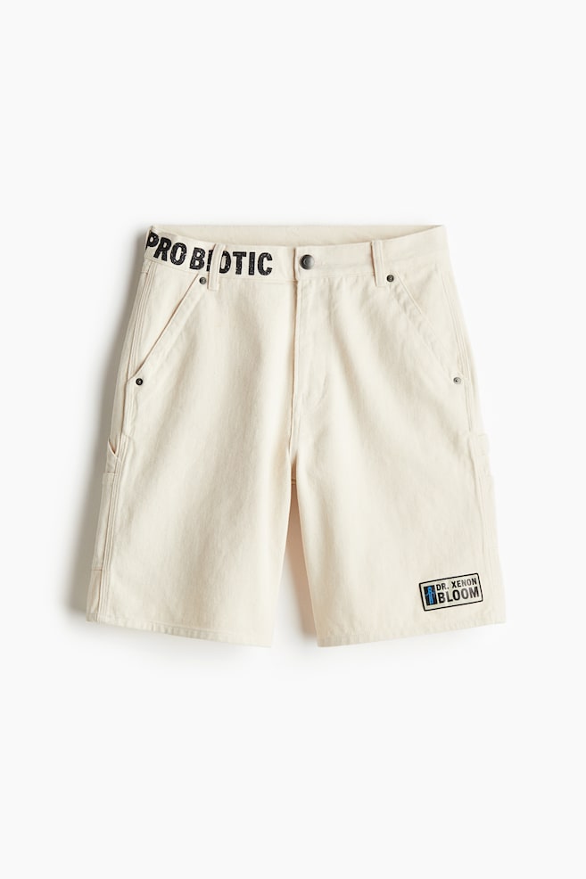 Loose Fit Denim printed shorts - Cream/Rick and Morty - 1