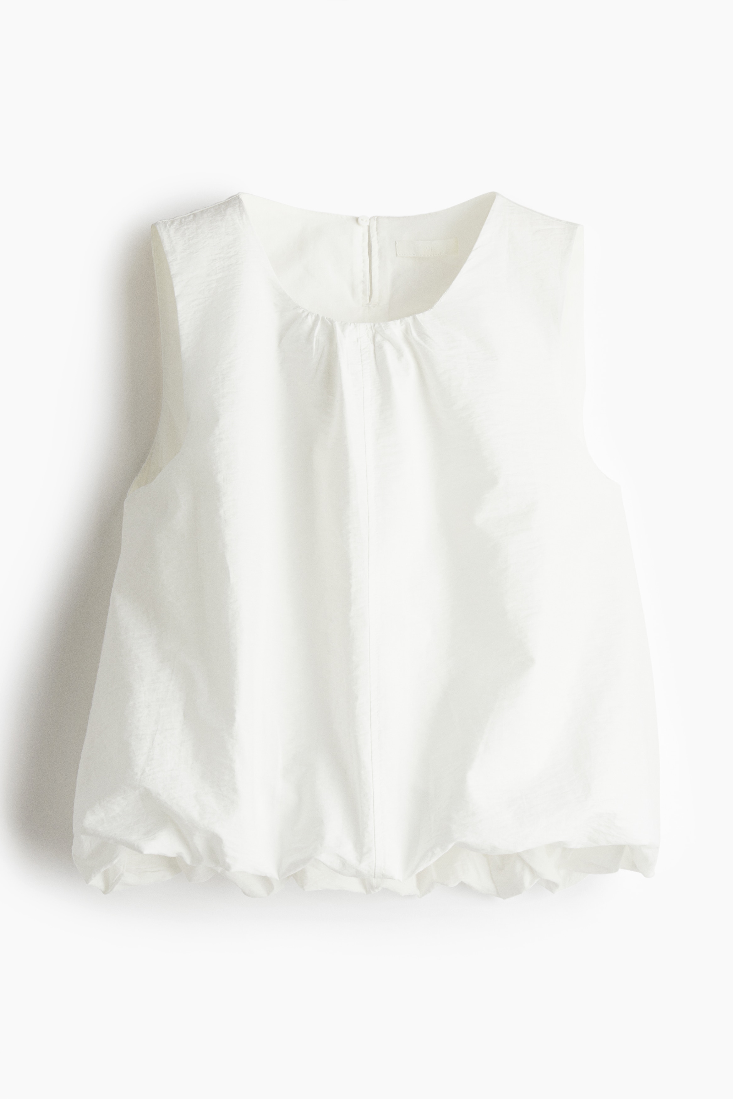 Bubble Hem Top - White/Black/Grey
